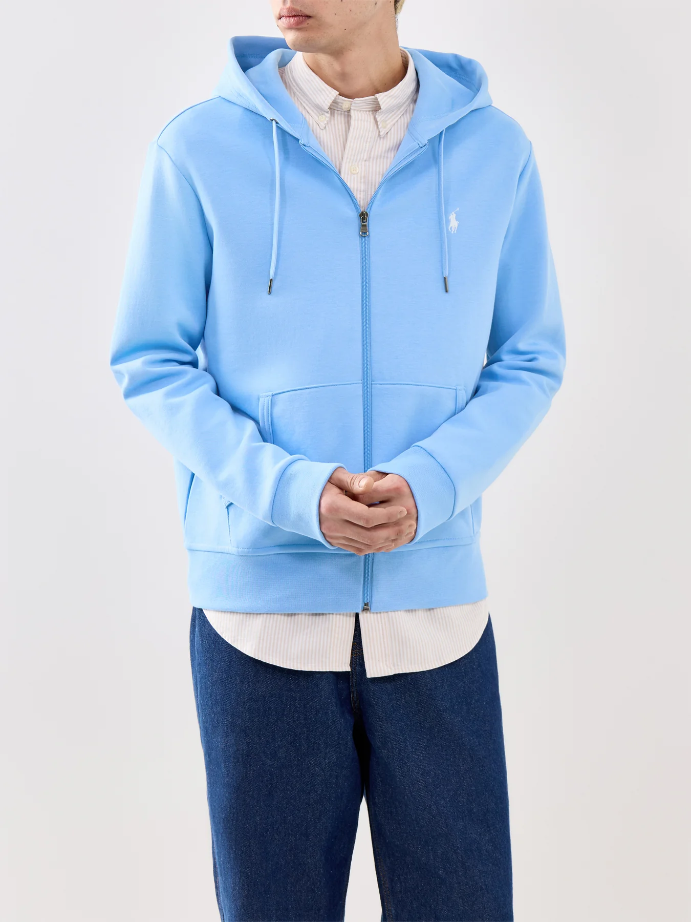Double Knit Hoodie Blue - Image 4