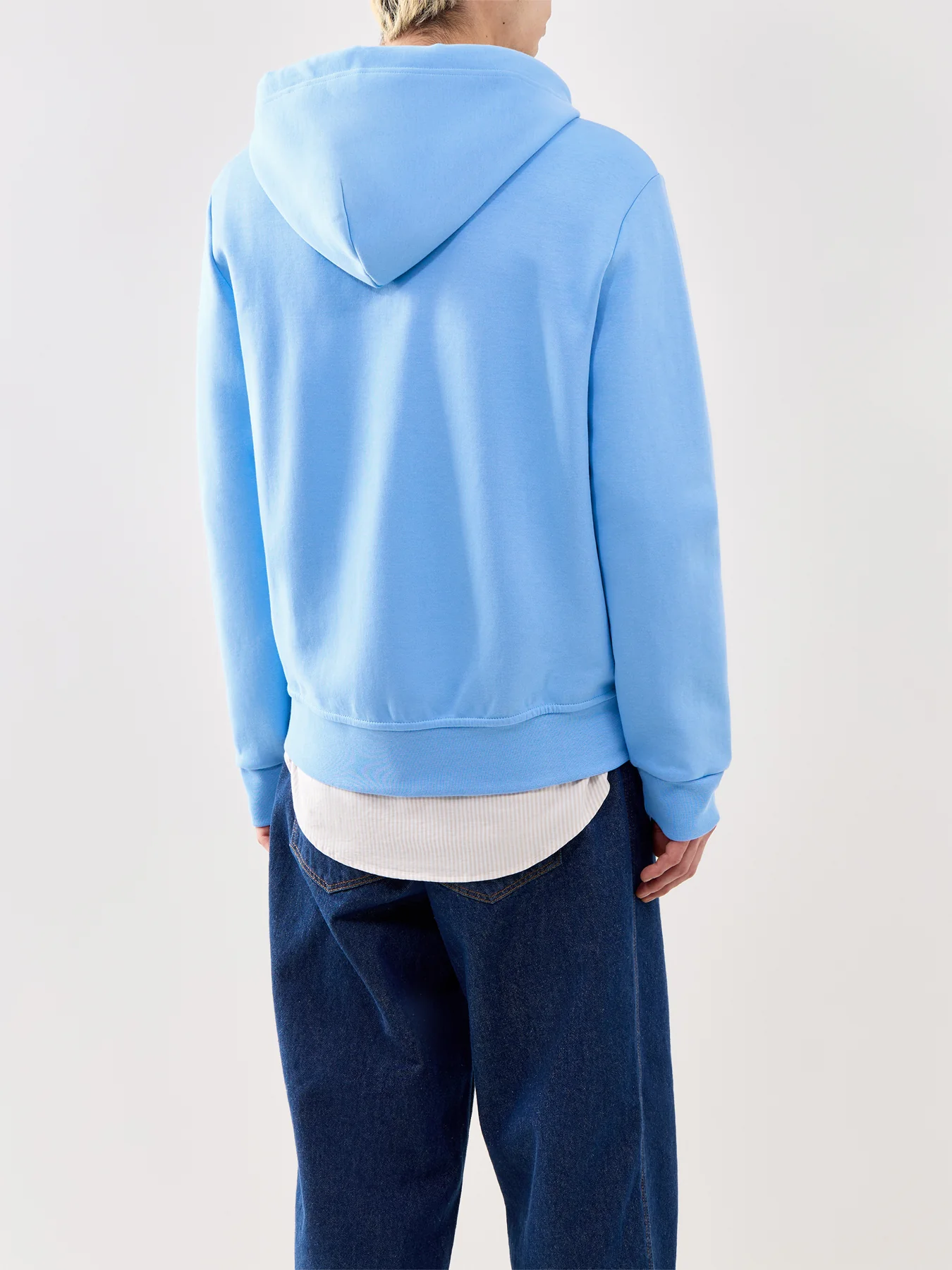 Double Knit Hoodie Blue - Image 5