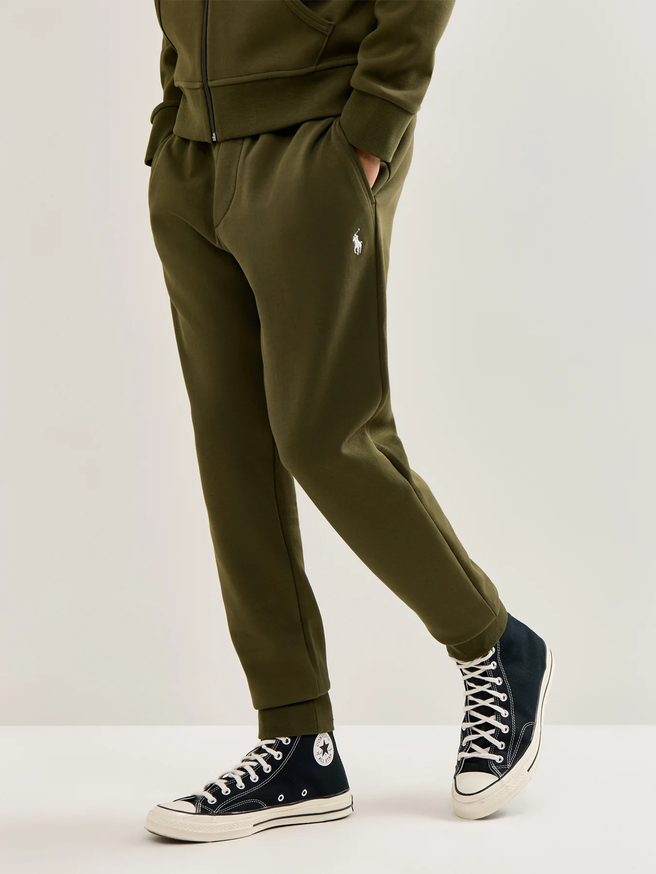 Double Knit Joggers Olive - Image 4