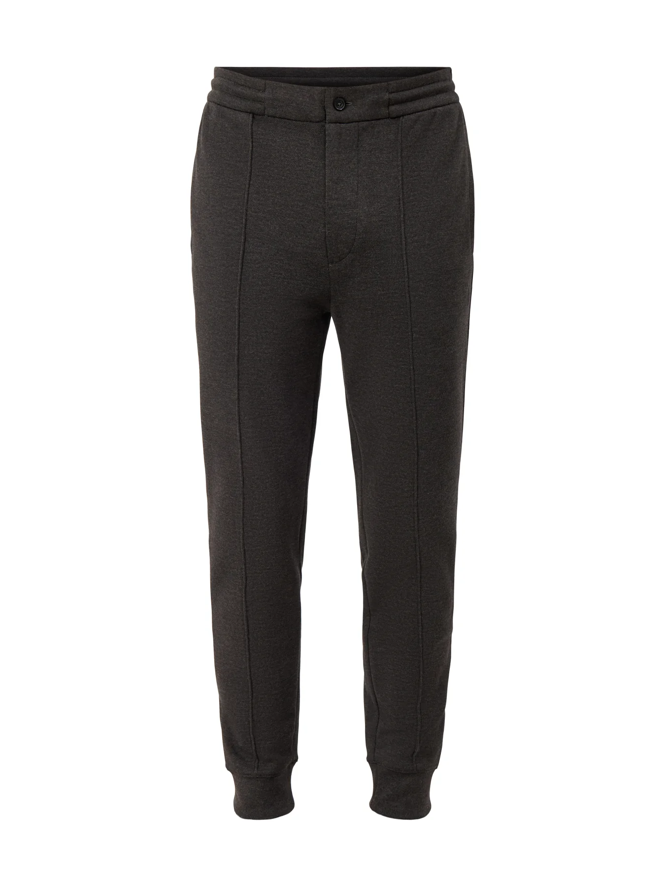 Double Knit Pleat Joggers Grey