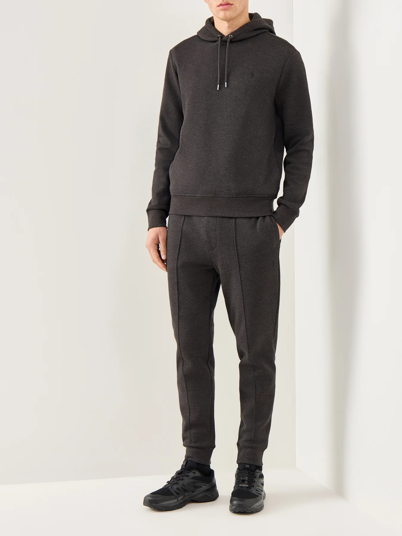 Double Knit Pullover Hoodie Grey - Image 2