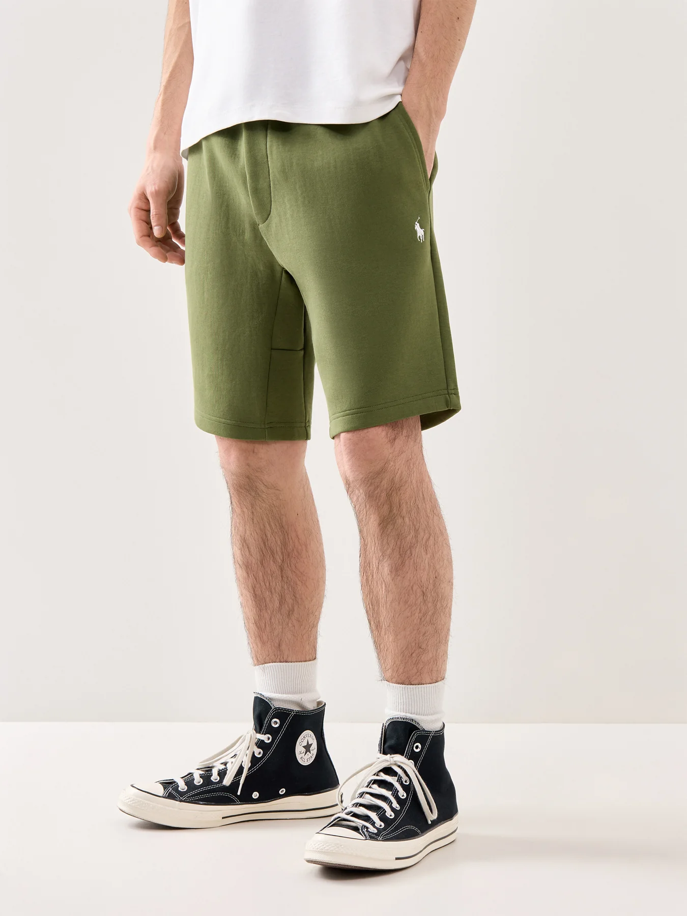 Double Knit Shorts Olive - Image 4