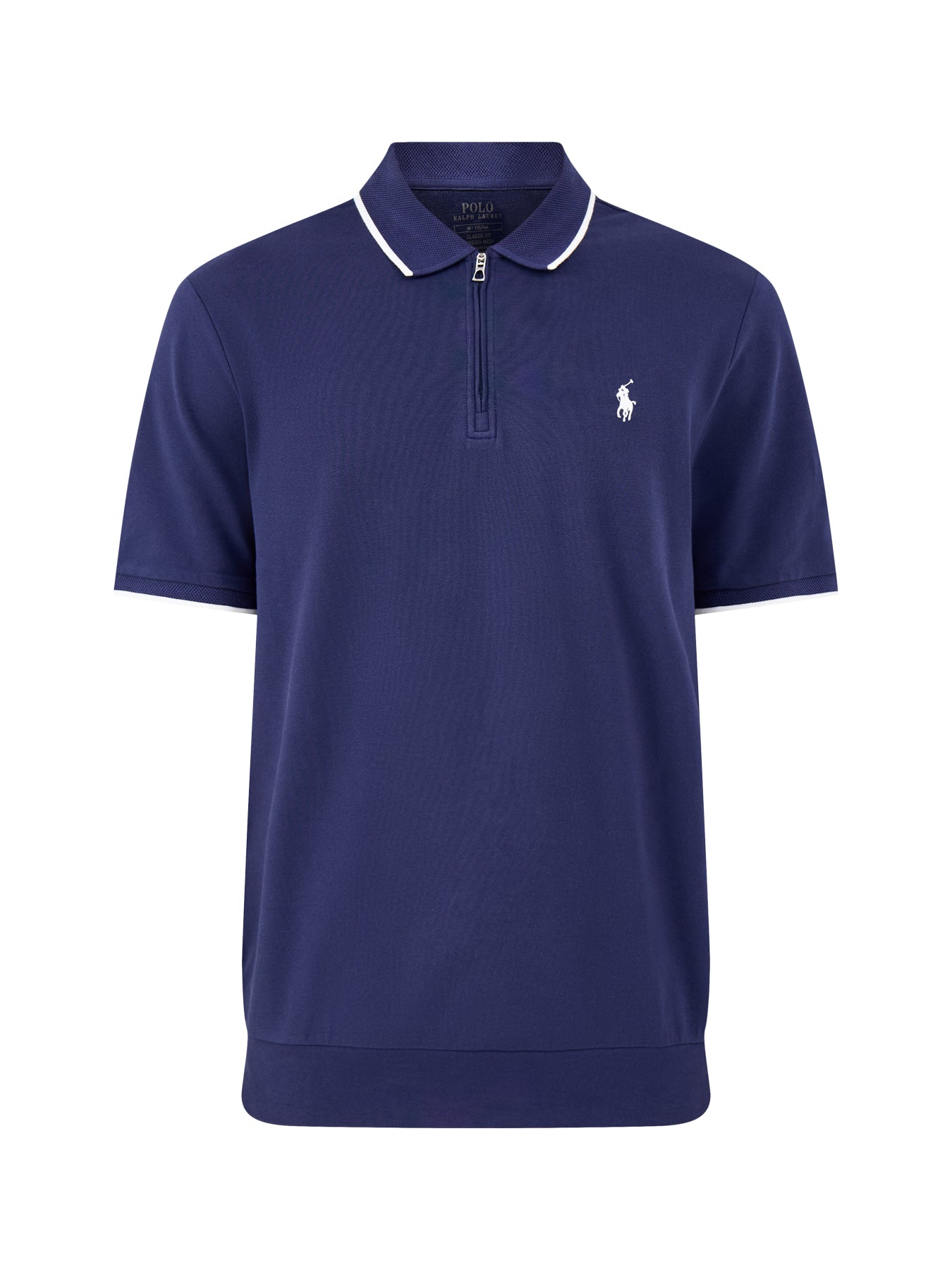 Half Zip Polo Shirt Navy