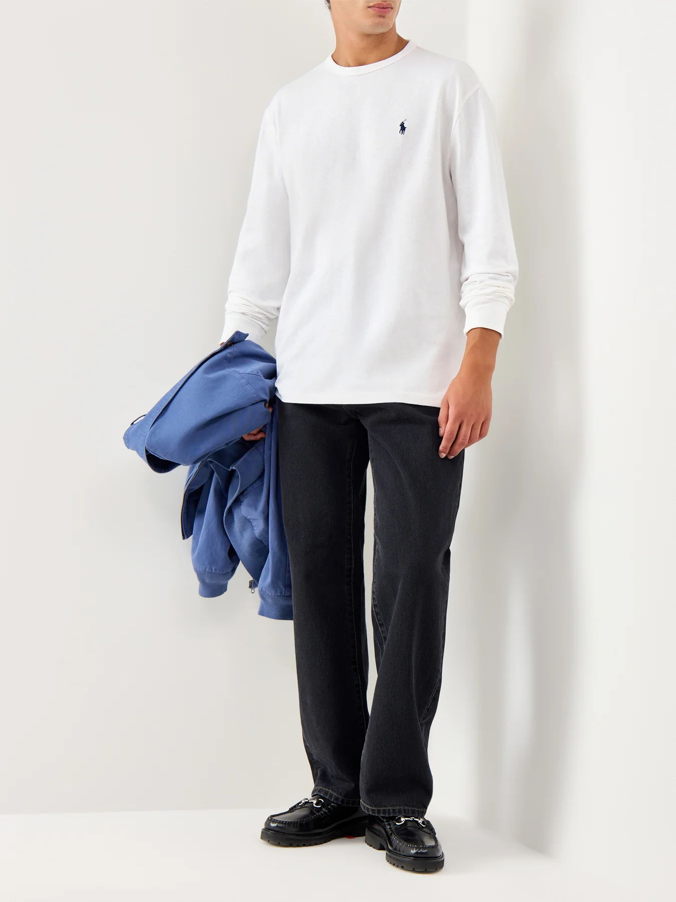 Heavy Jersey Long Sleeves Tee White - Image 2