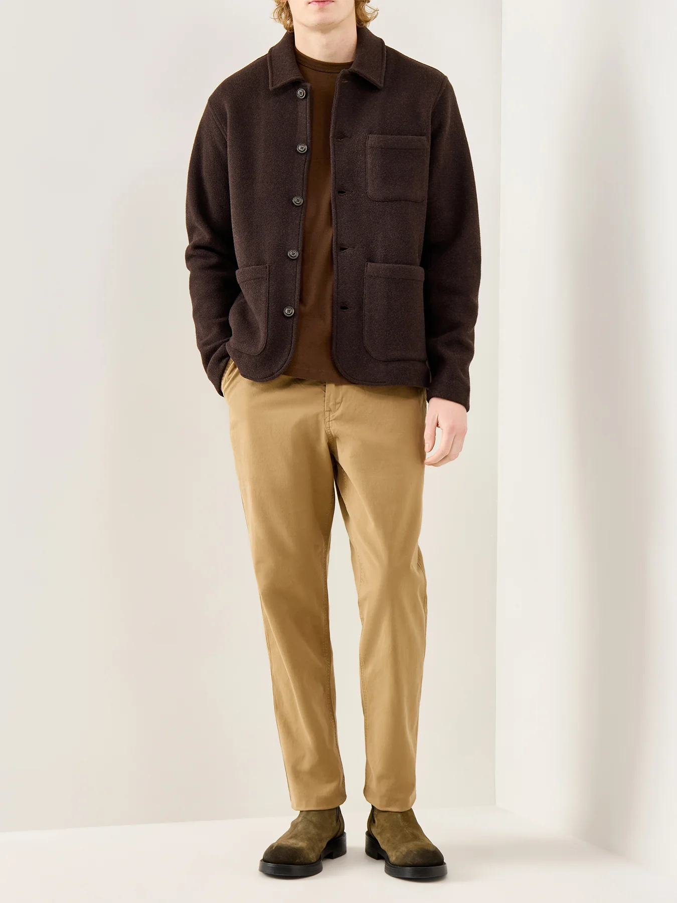Heavy Jersey Crew Neck Tee Dark Beech - Image 2