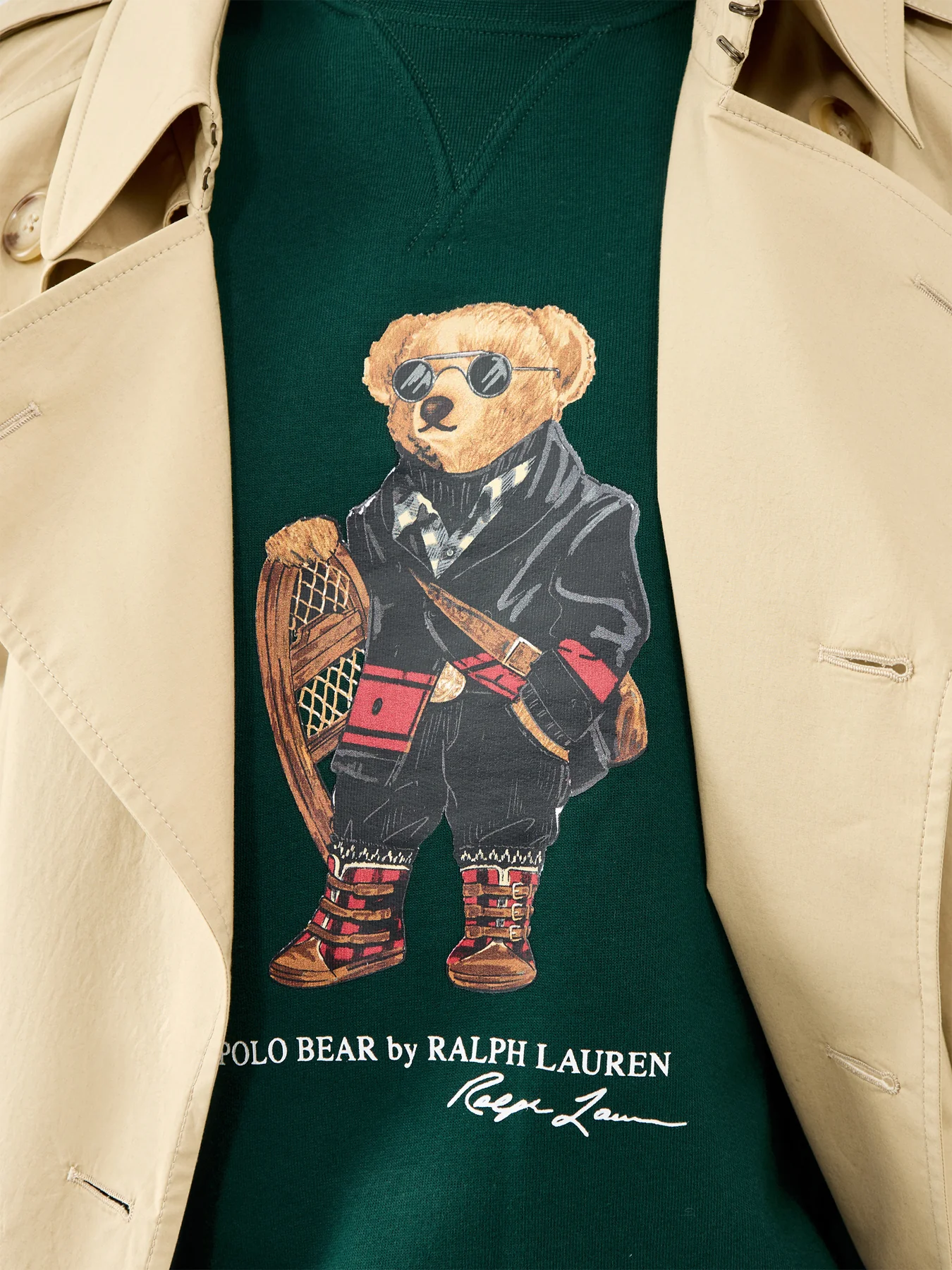 Holiday Bear Sweatshirt Green - Image 3