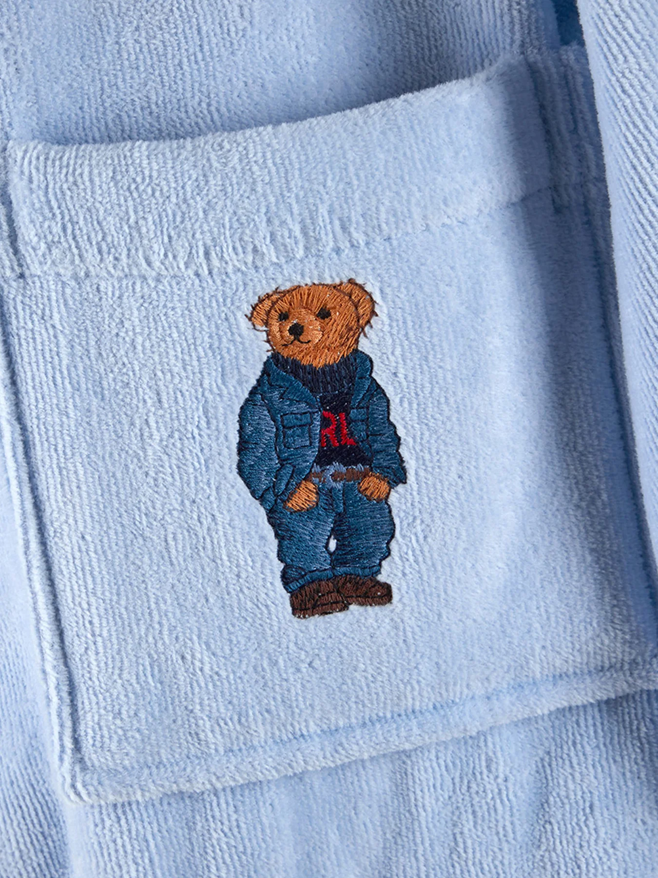 Denim Bear Office Blue Bathrobe - Image 3