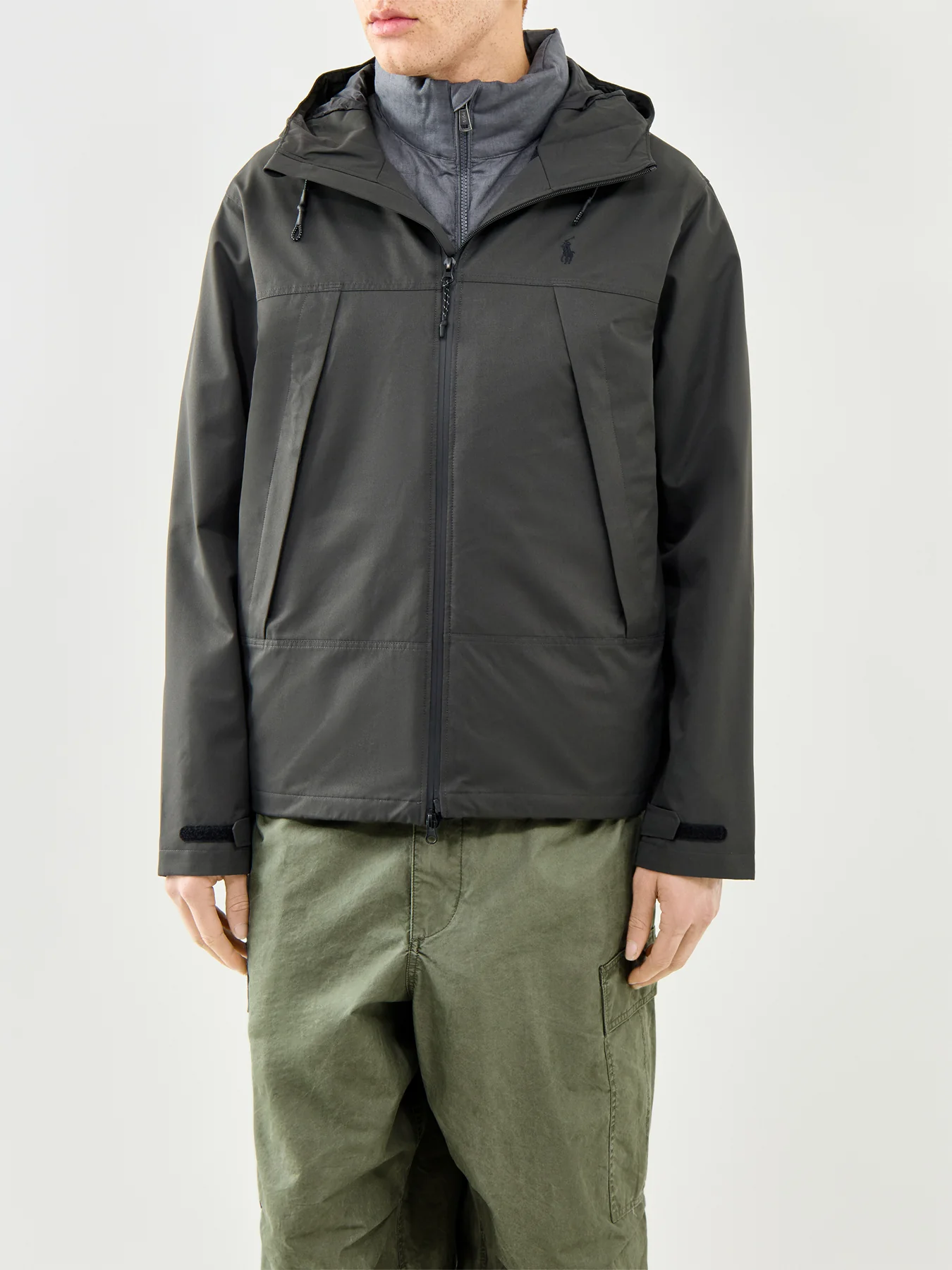 Hooded Padded Jacket Grey - Image 4