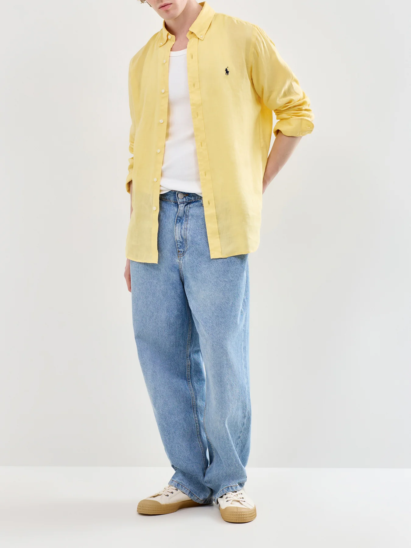 Linen Shirt Yellow - Image 2