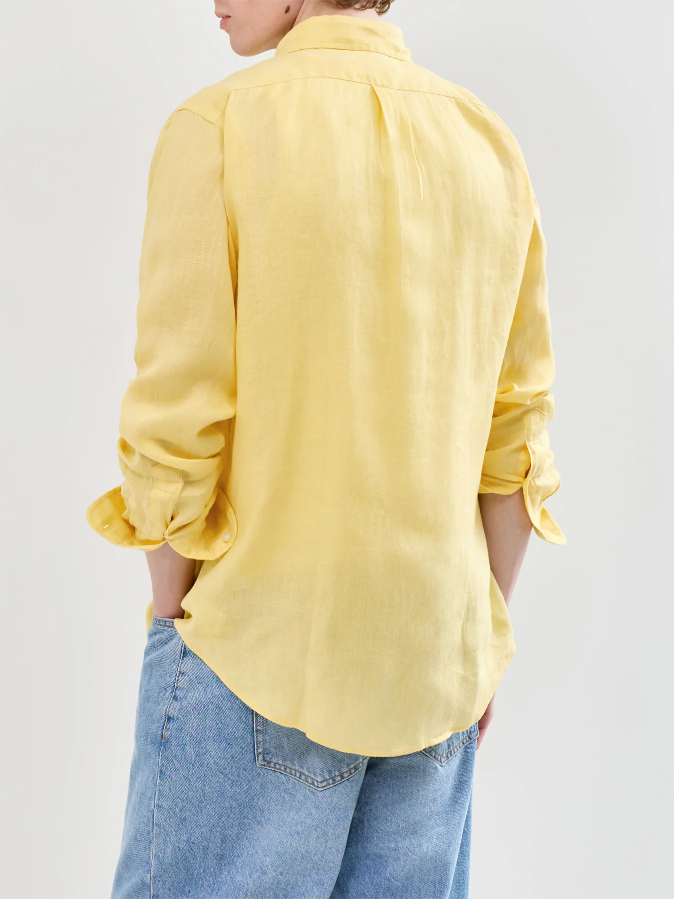 Linen Shirt Yellow - Image 5