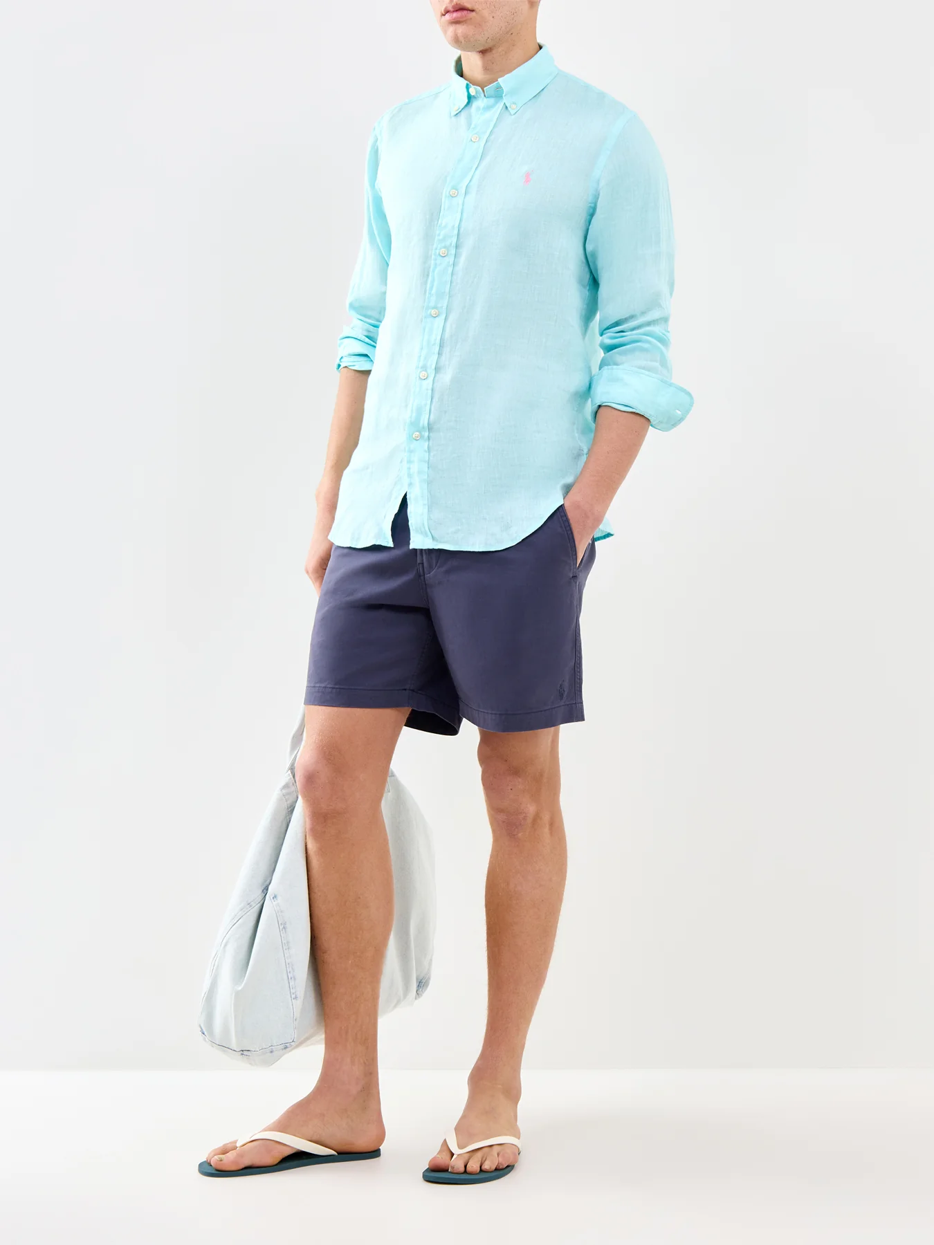 Linen Shirt Blue - Image 2