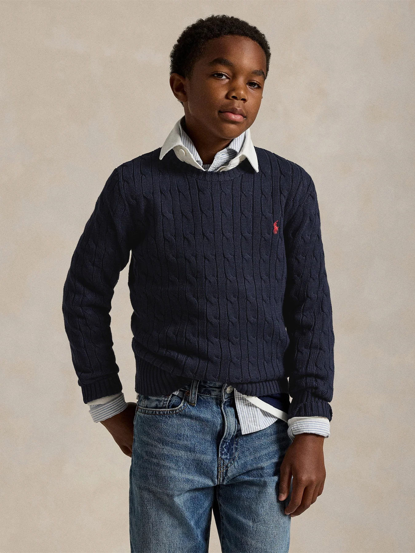 Blue Cable Knit Sweater - Image 4