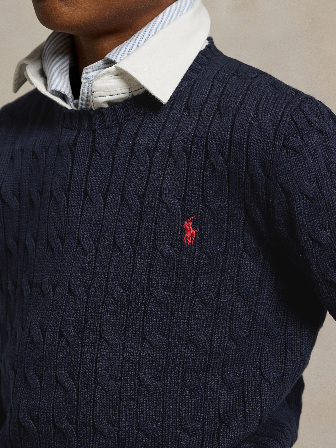 Blue Cable Knit Sweater - Image 5