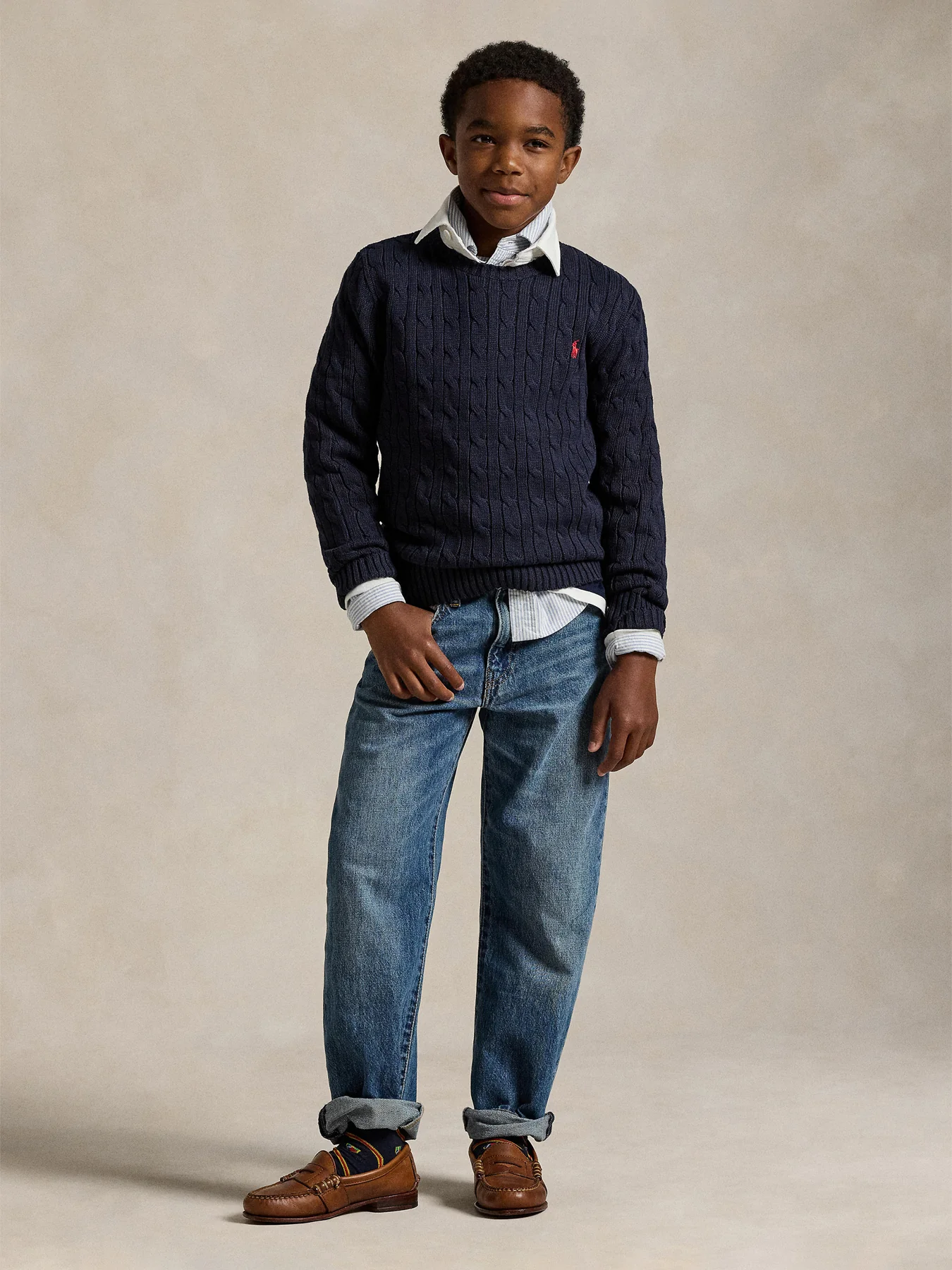 Blue Cable Knit Sweater - Image 7