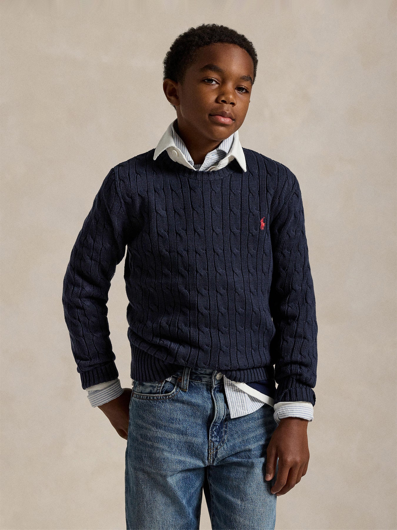 Blue Cable Knit Sweater - Image 8