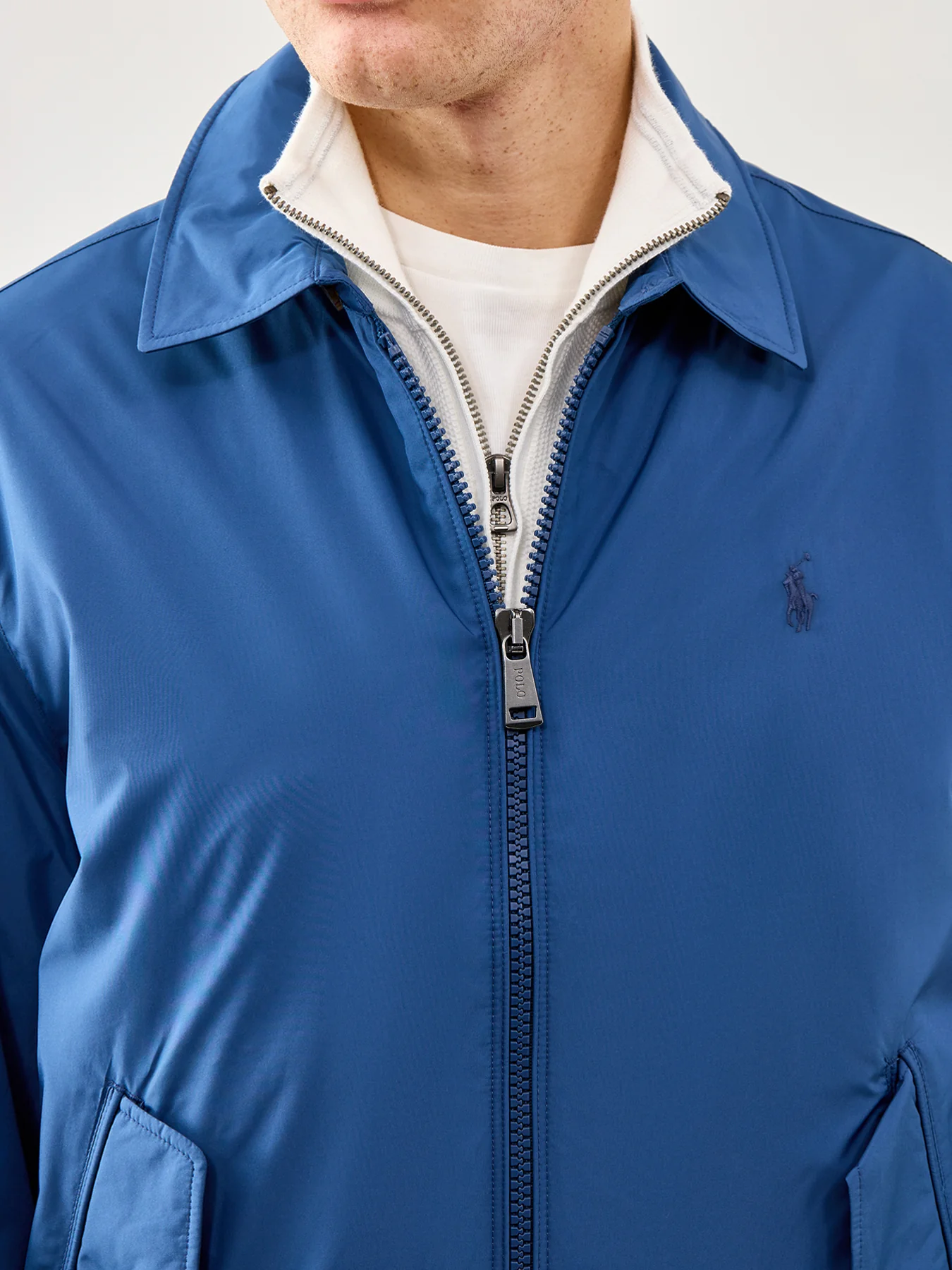 Packable Lightweight Windbreaker Blue - Image 3