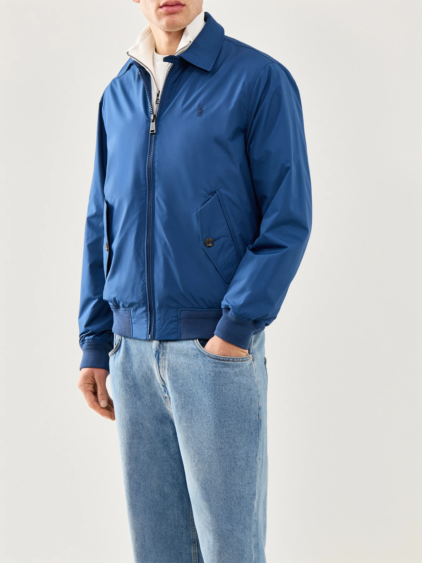 Packable Lightweight Windbreaker Blue - Image 4
