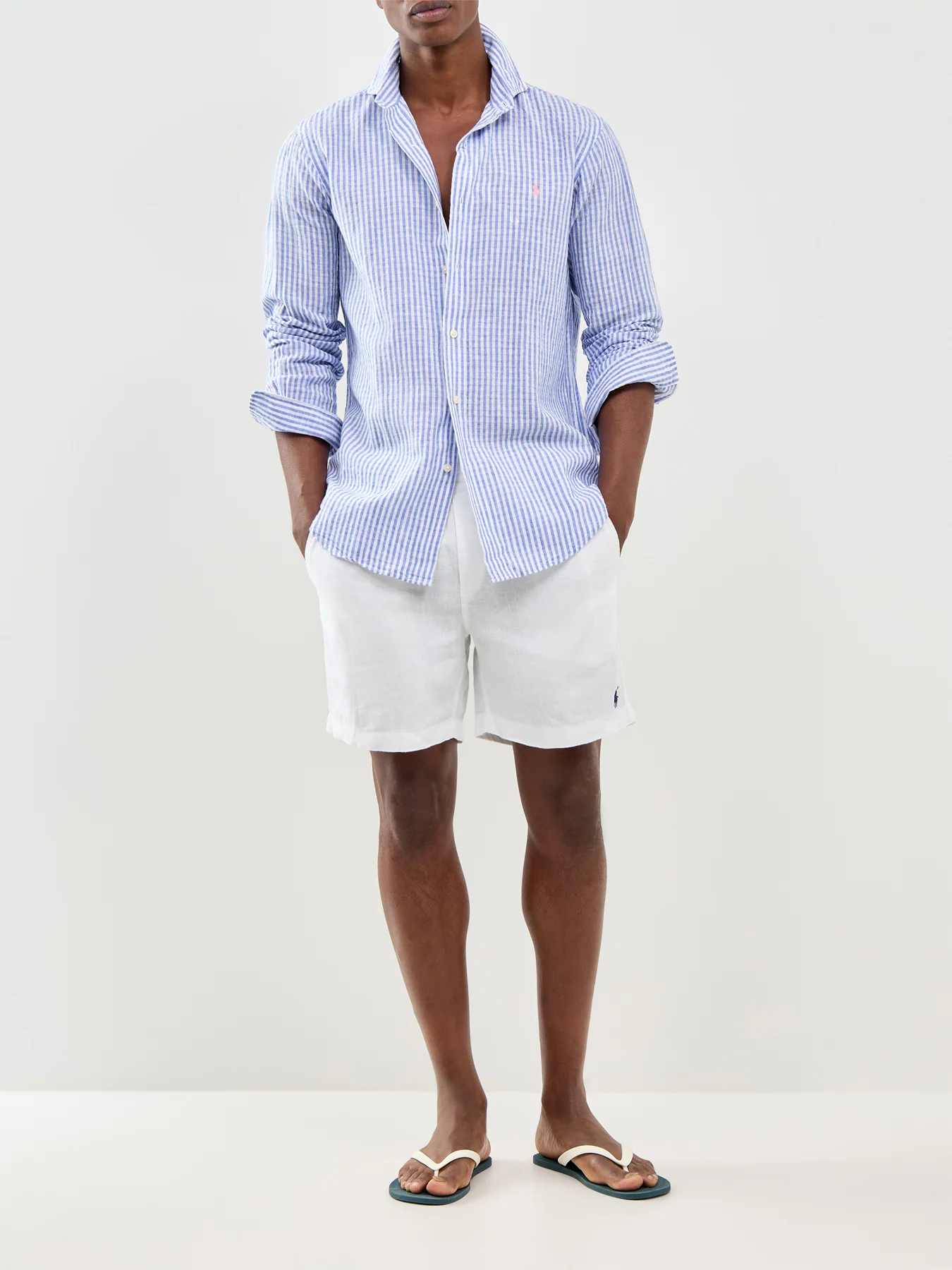Linen Shorts White - Image 2