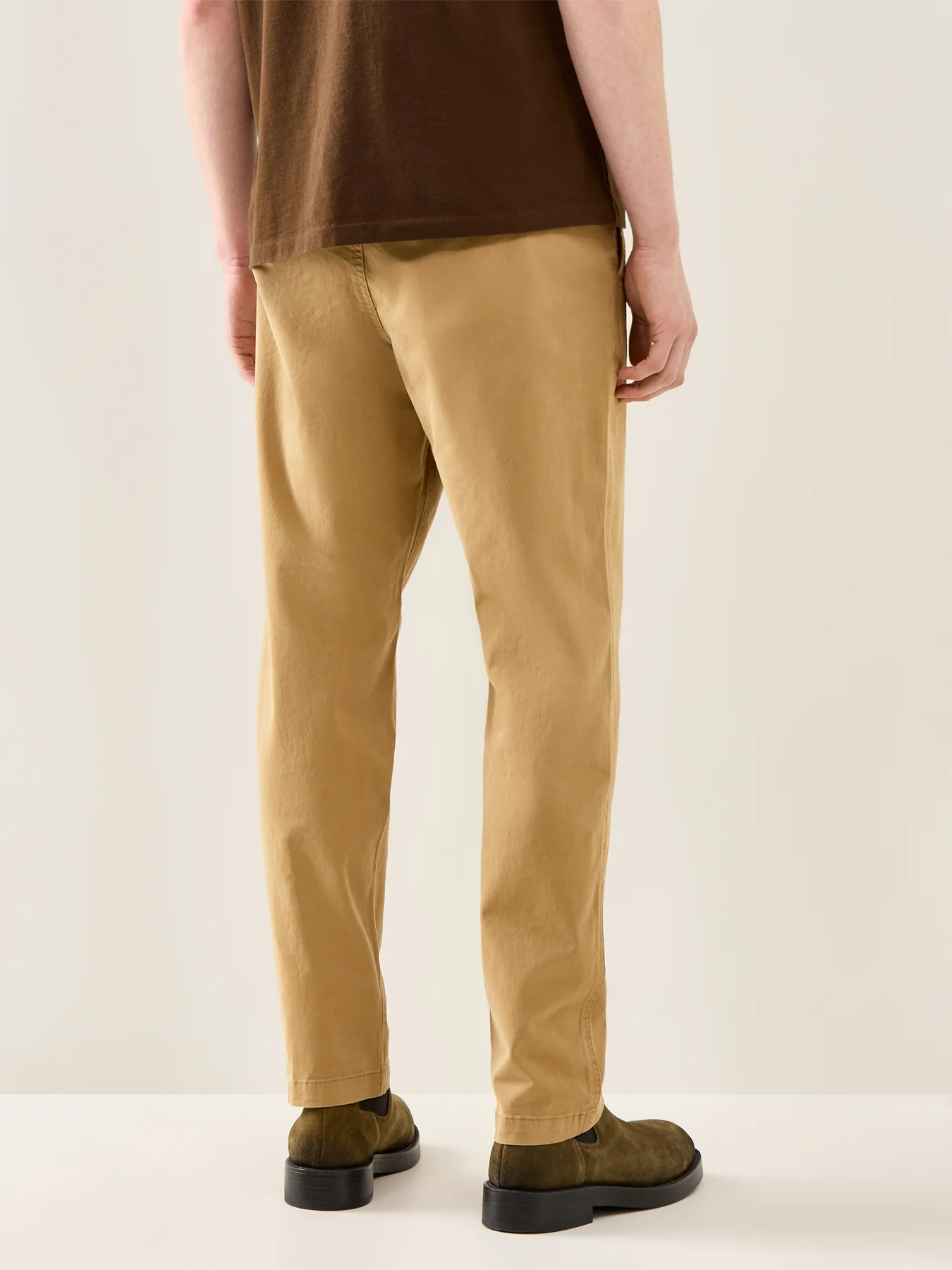 Prepster Drawstring Chino Trousers Montana Khaki - Image 5