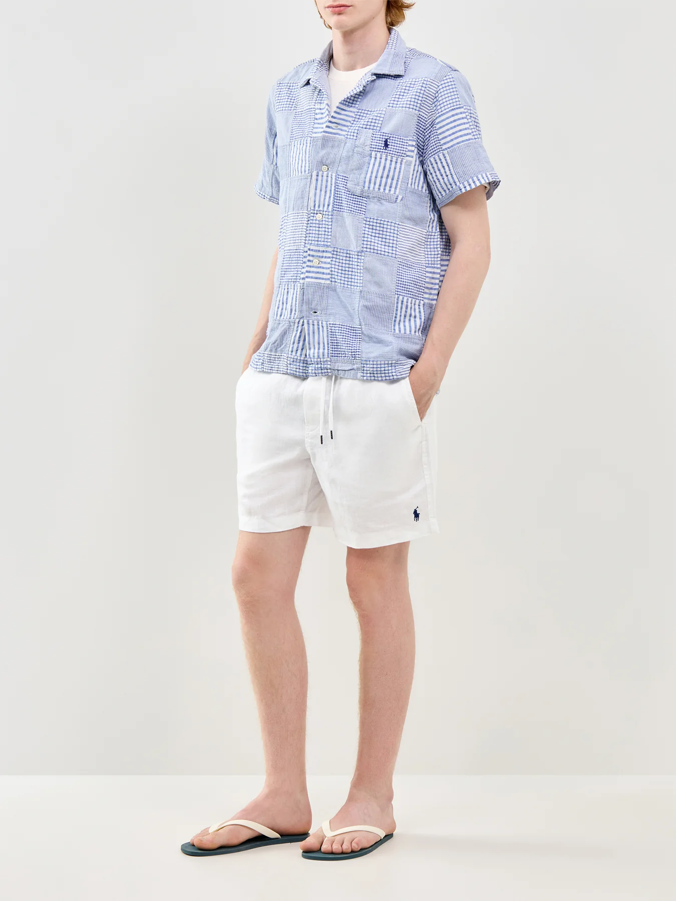 Seersucker Patch Shirt Blue - Image 2