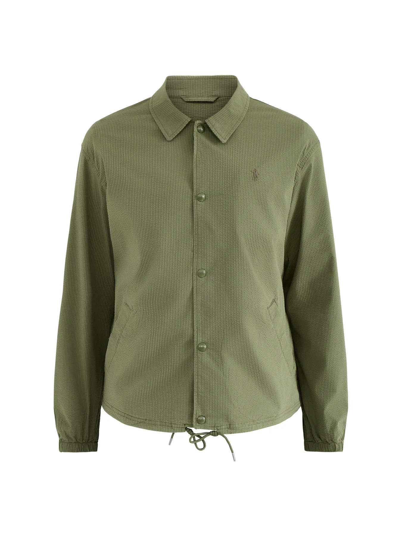 Seersucker Coach Jacket Olive