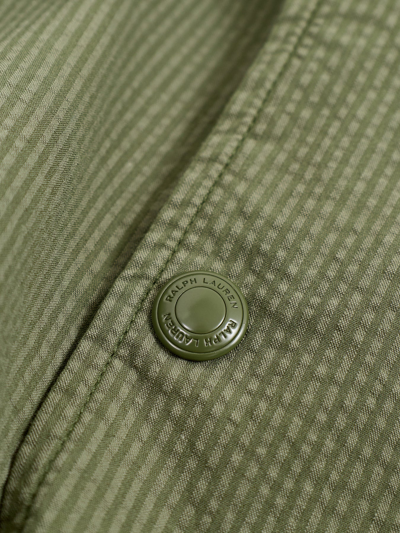 Seersucker Coach Jacket Olive - Image 3