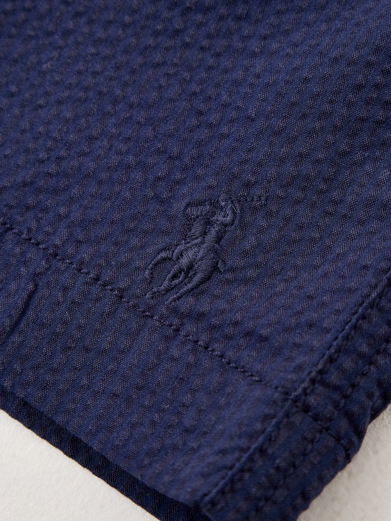 Seersucker Shorts Navy - Image 3