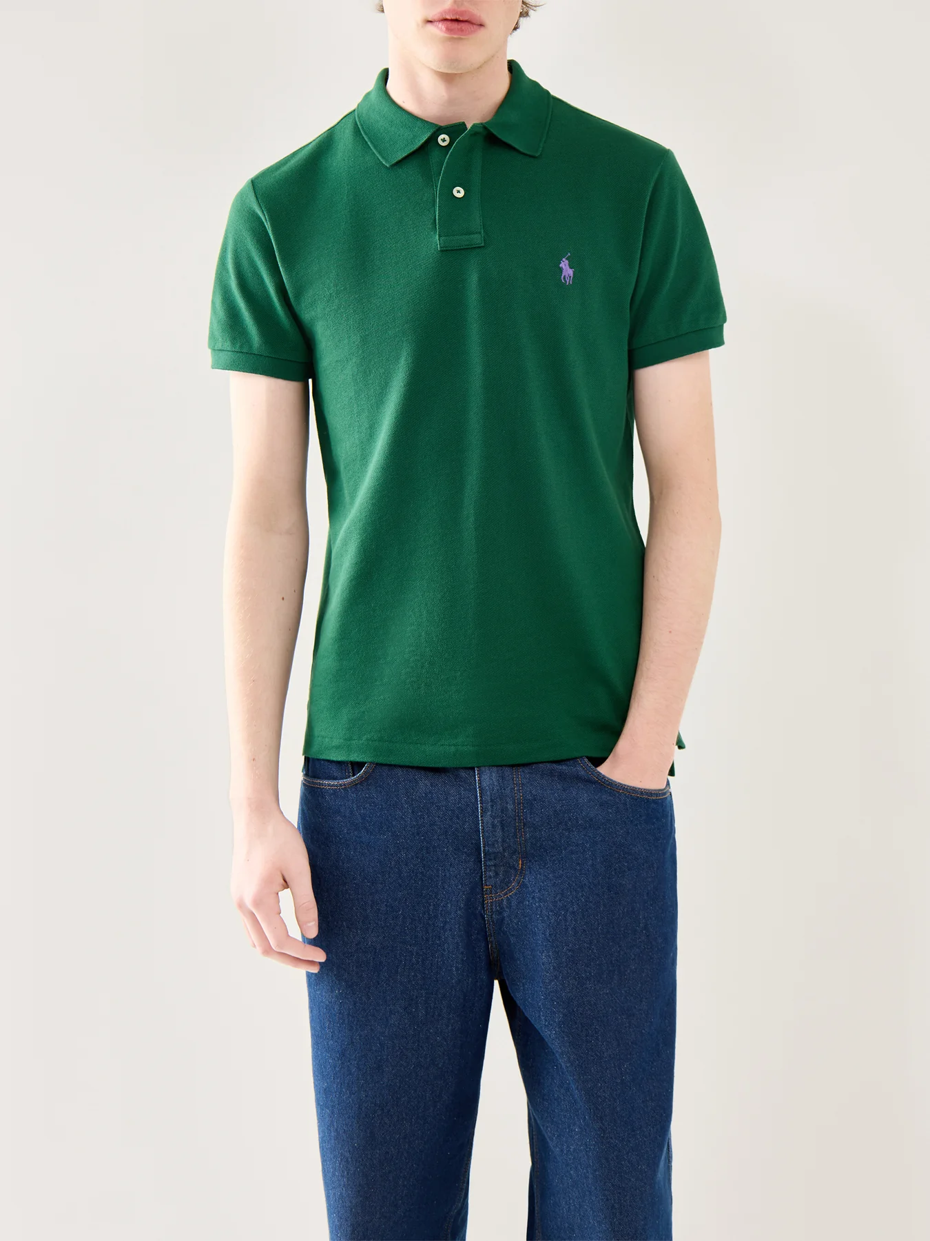 Slim Fit Polo Top - Image 4