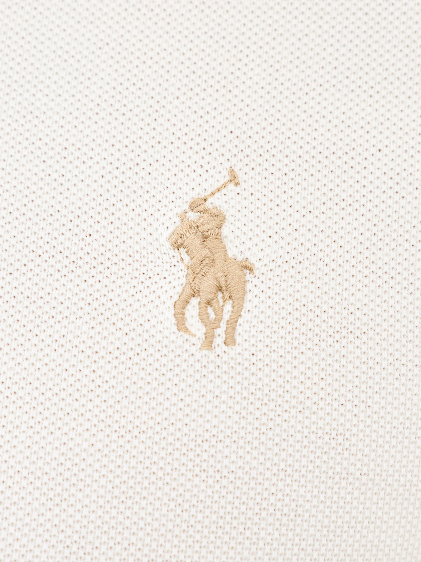 Slim Fit Polo Shirt Cream - Image 3