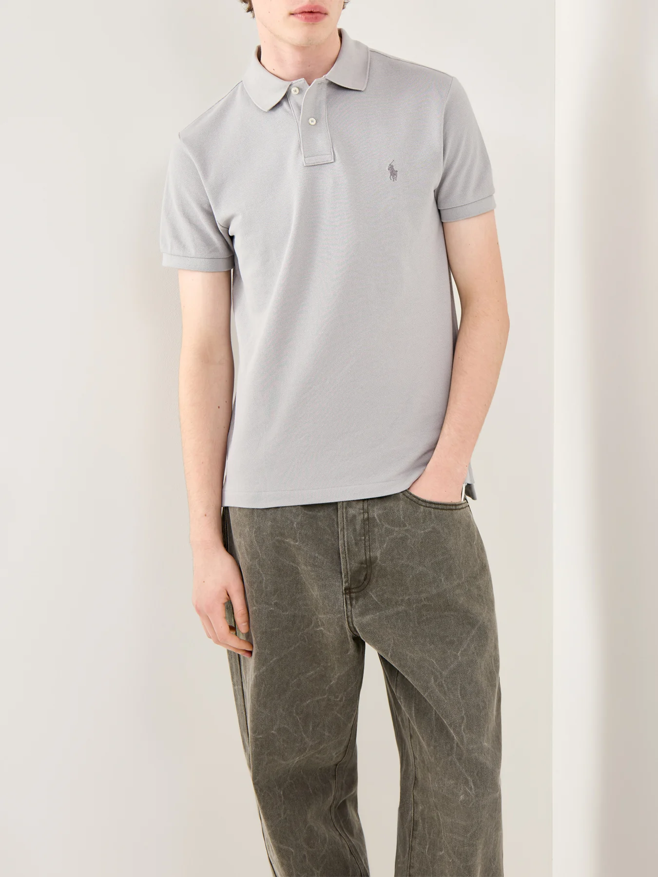 Slim Fit Polo Top - Image 4