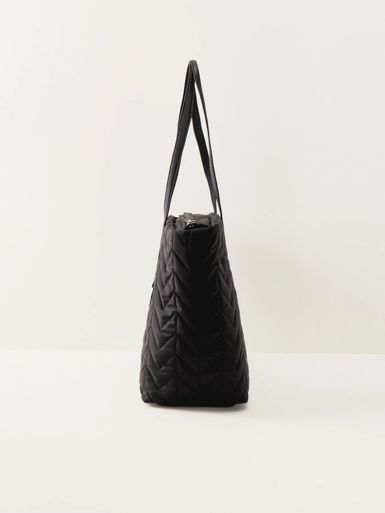 Stevie Quilted Top Zip Tote Black - Image 4