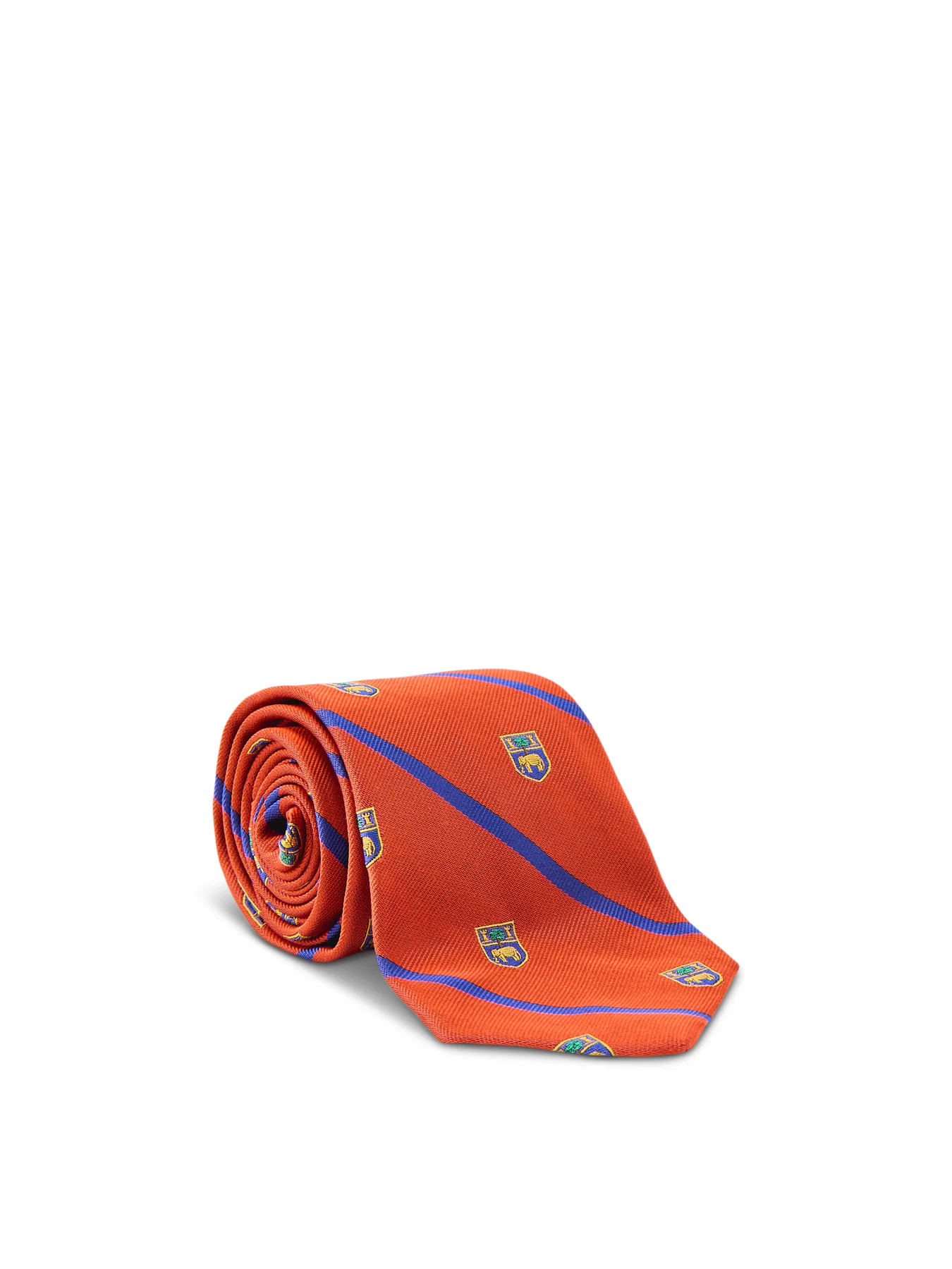 Silk Stripe Tie Orange