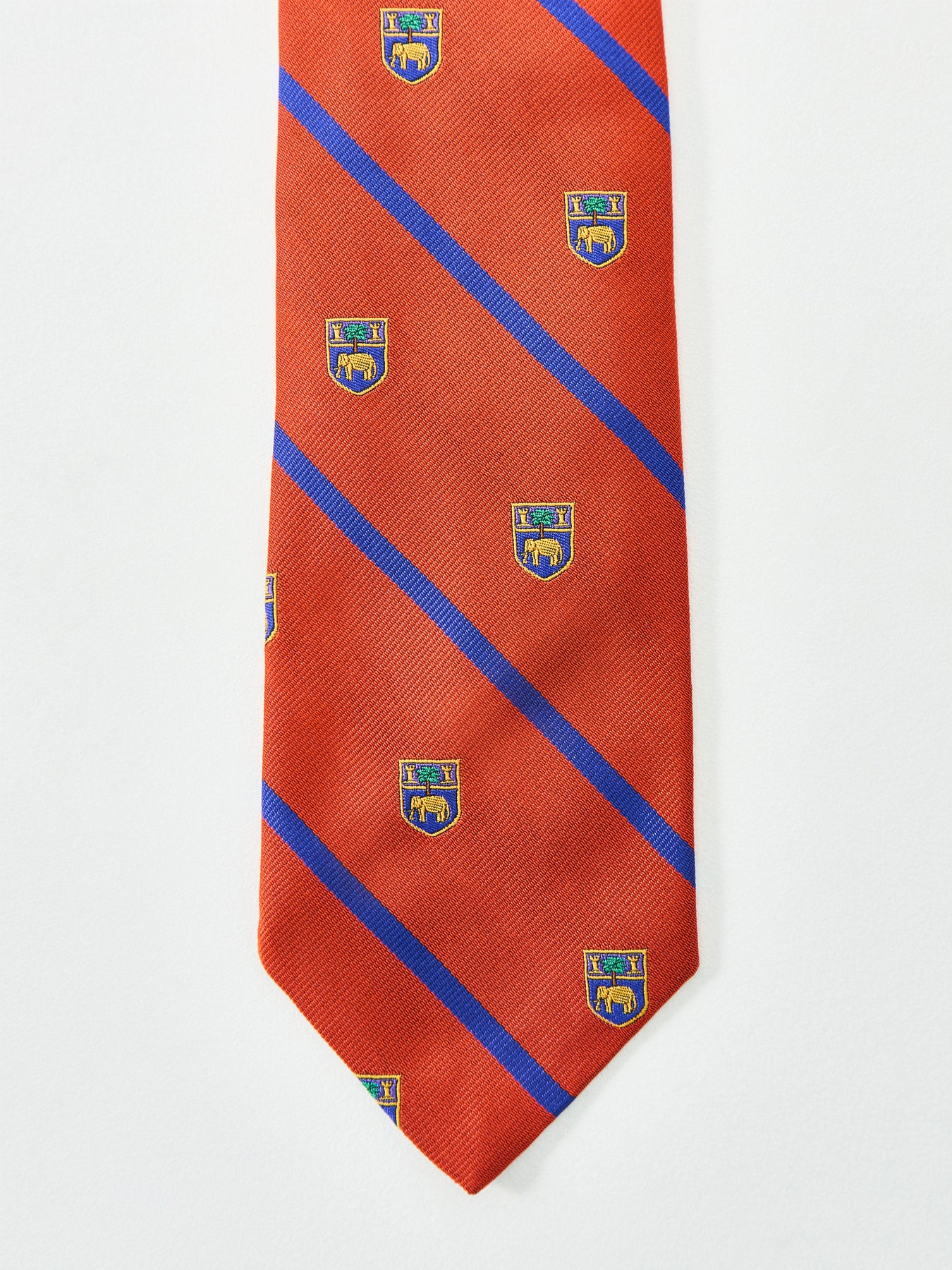 Silk Stripe Tie Orange - Image 2