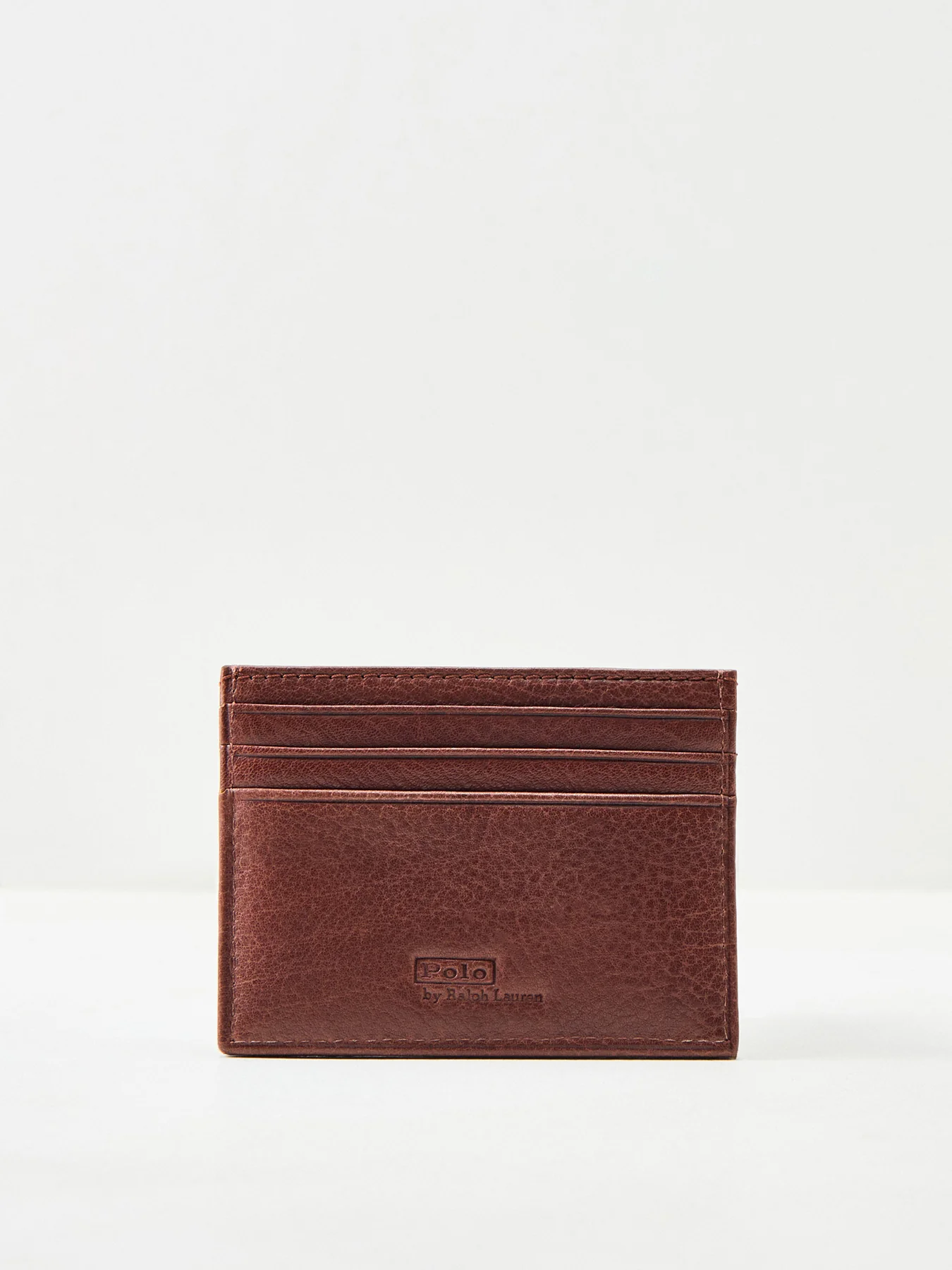 Washed Leather Card Holder Brown - Image 2