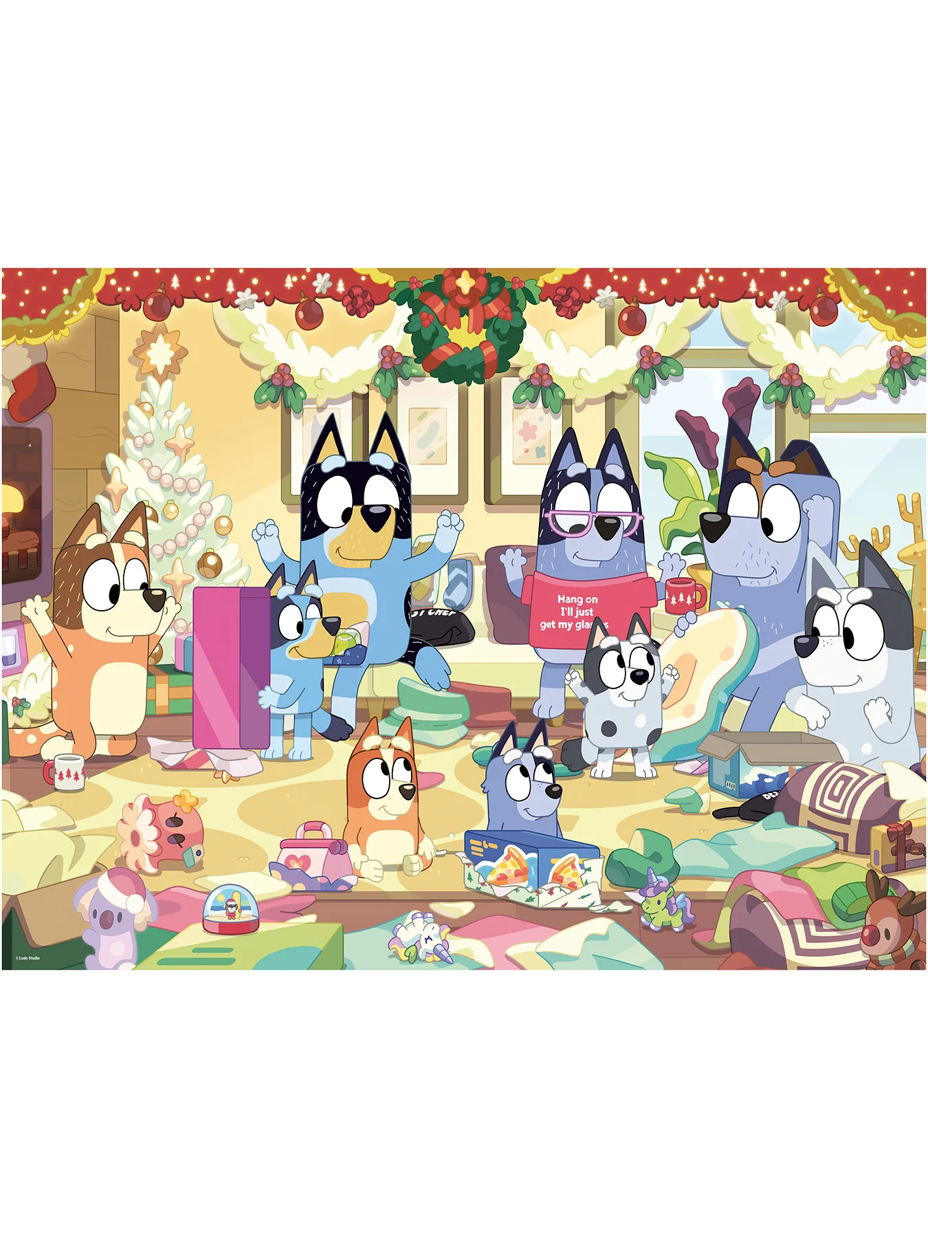 Bluey Christmas Giant Floor Puzzle 24pc - Image 2