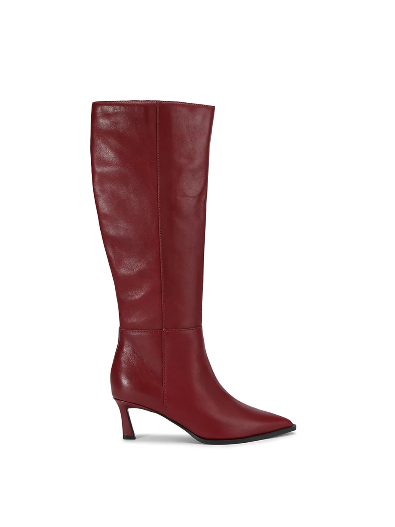 Lucid Knee High Heeled Boots Red - Image 2