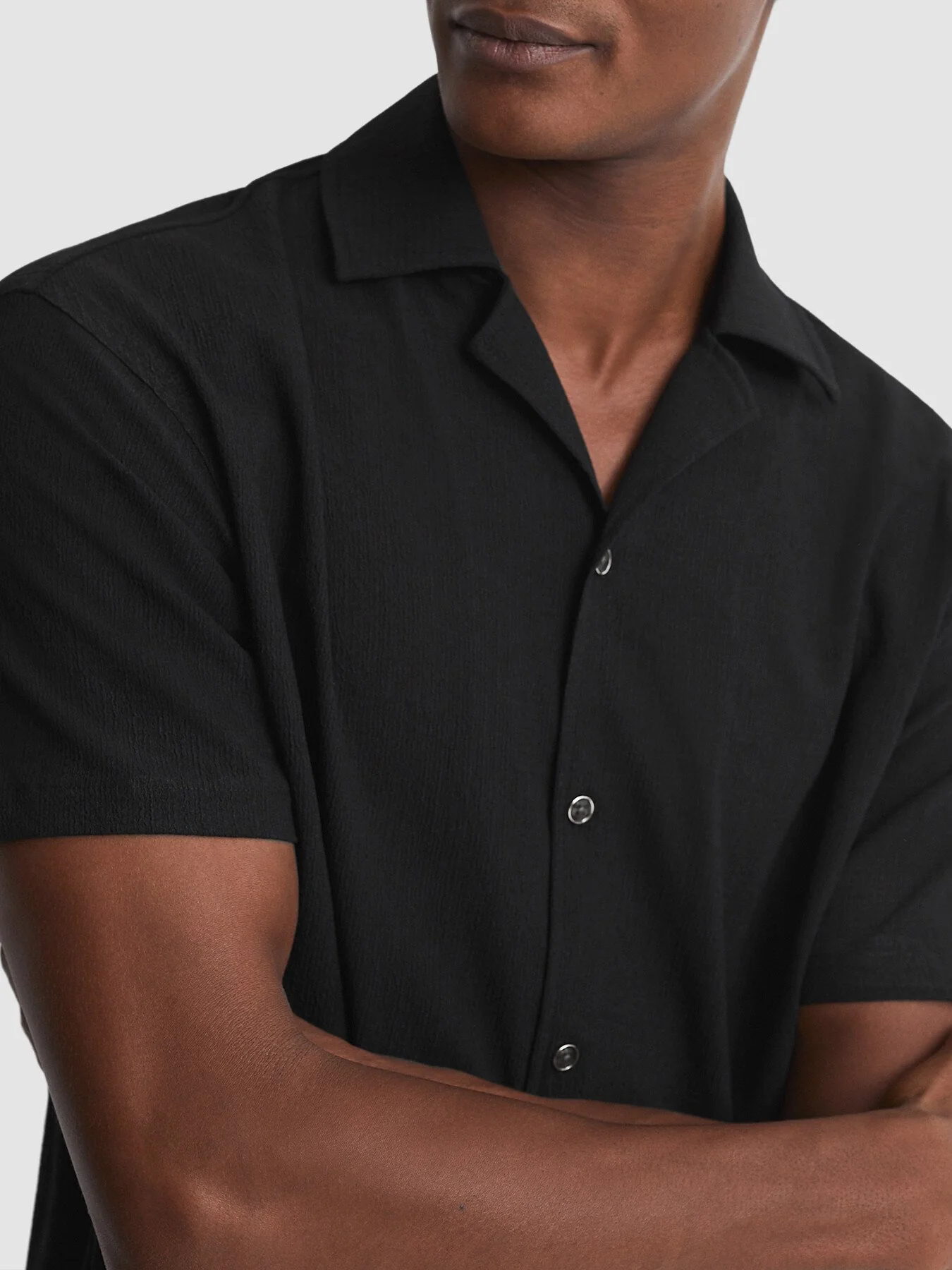 Hunt Textured Cuban Collar Shirt - Image 3