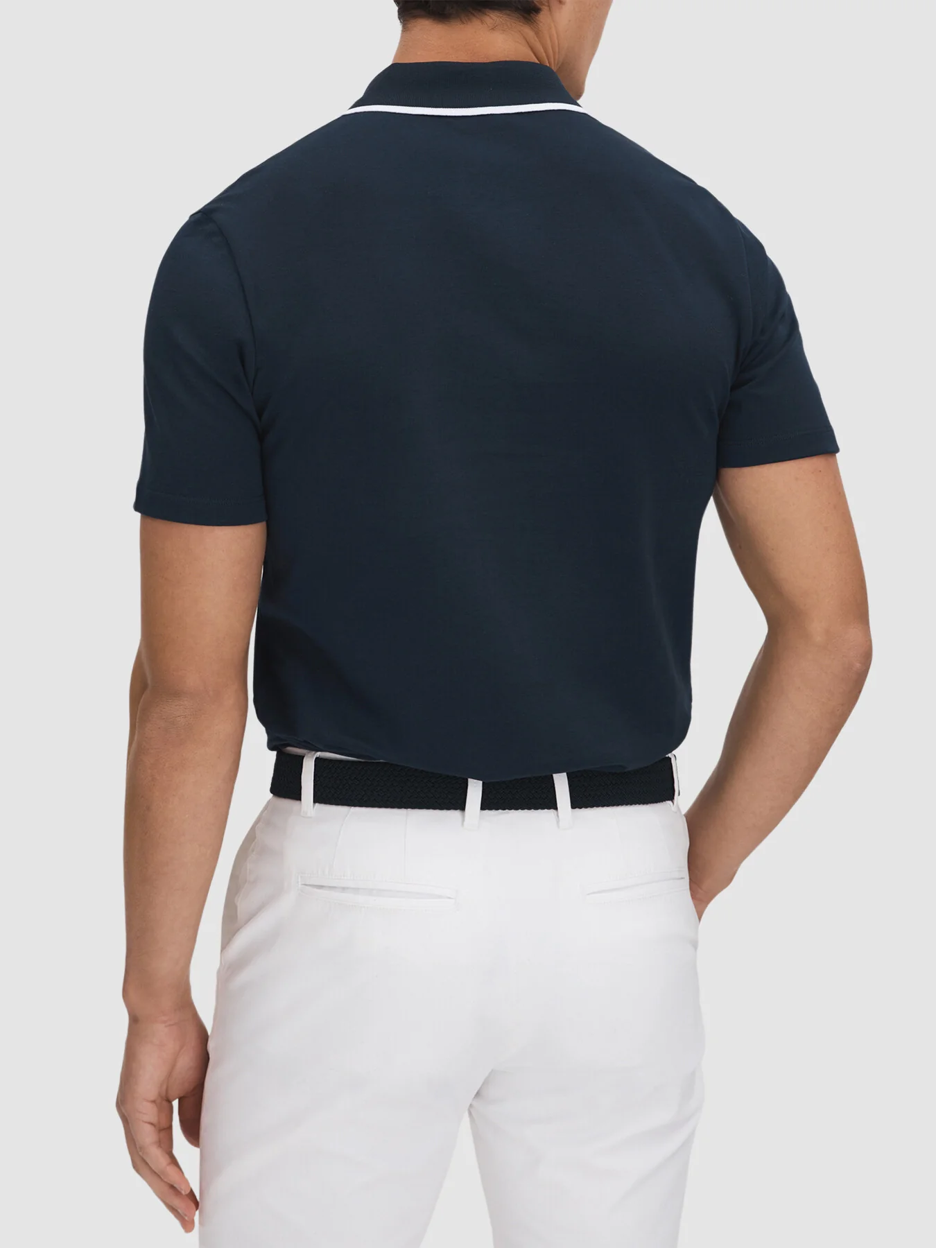 Cannes Slim Fit Cotton Quarter Zip Shirt - Image 2
