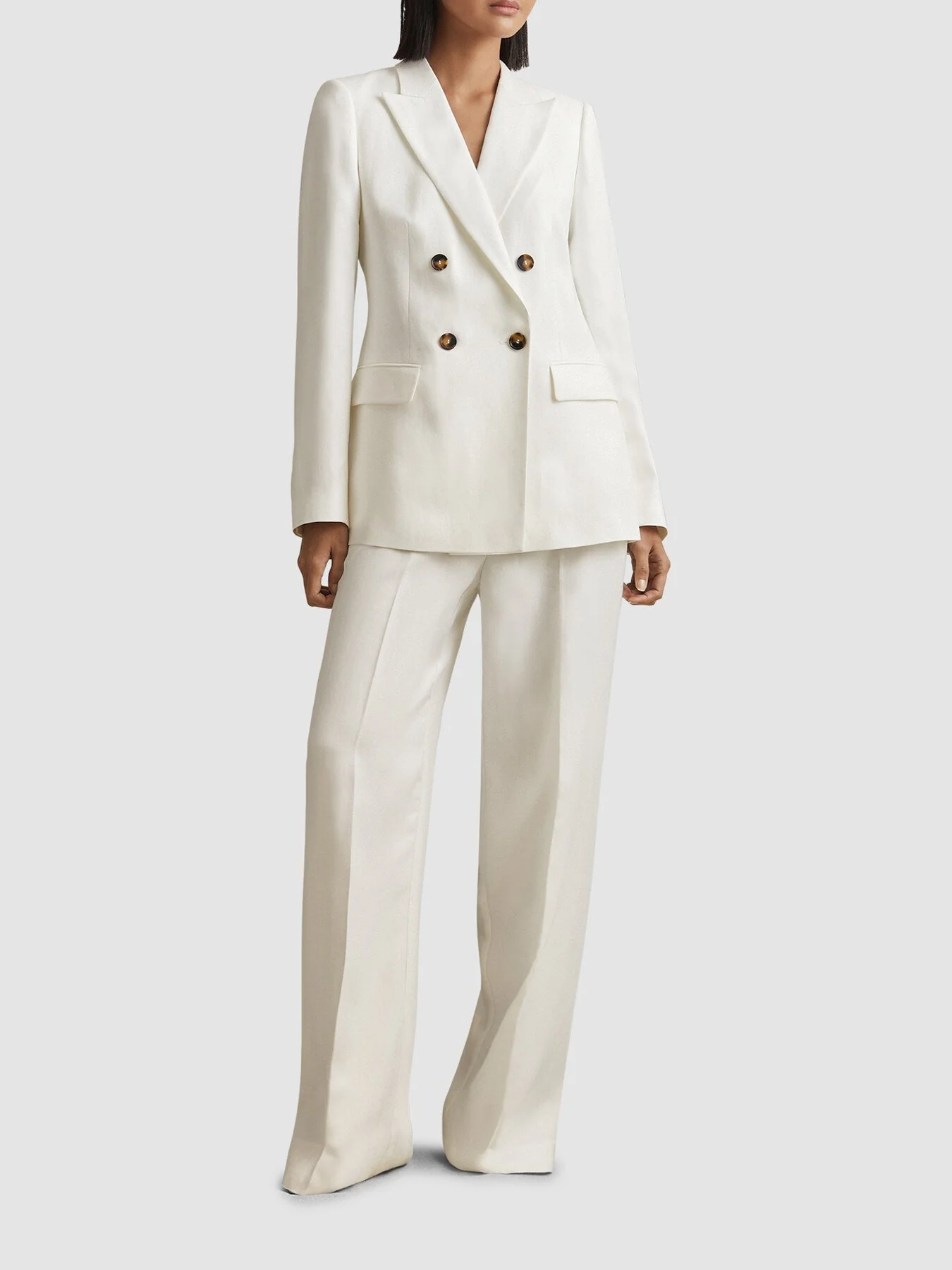 Lori Viscose-Linen Double Breasted Suit Blazer - Image 5