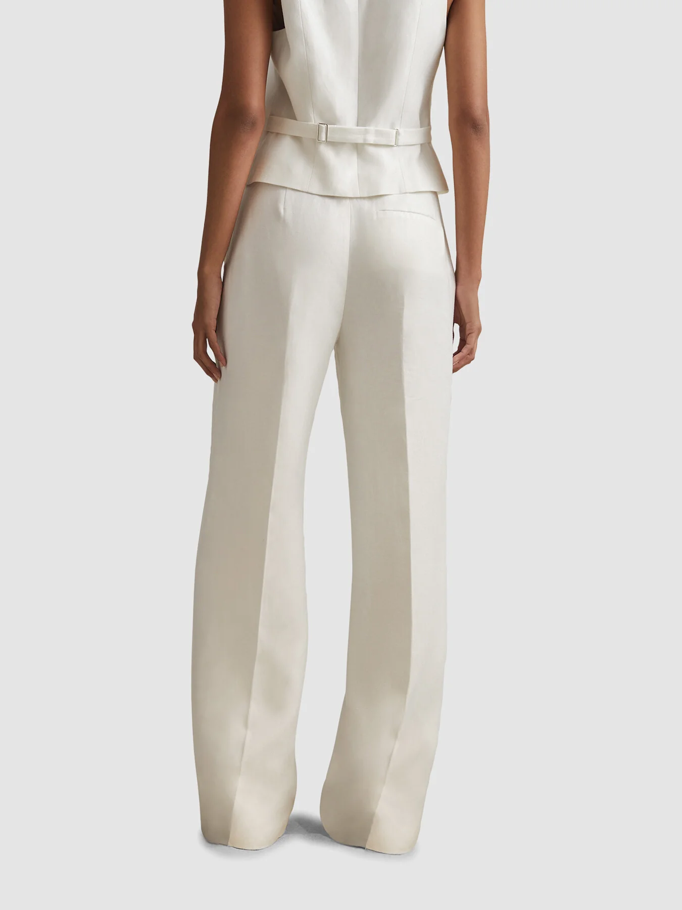 Lori Viscose-Linen Wide Leg Suit Trousers - Image 3
