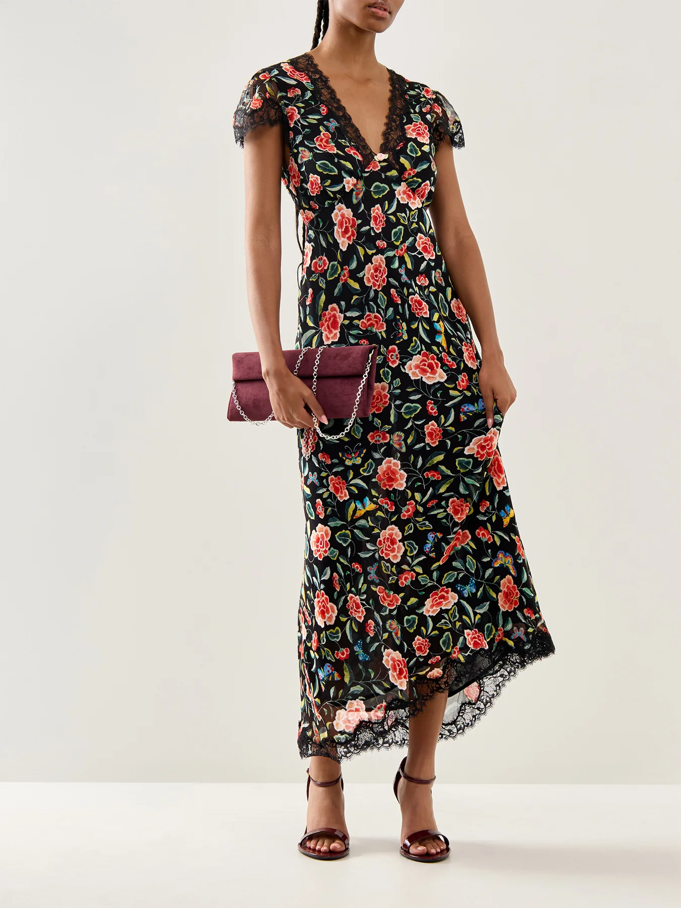 Clarice Midi Dress Butterfly Floral Print - Image 2