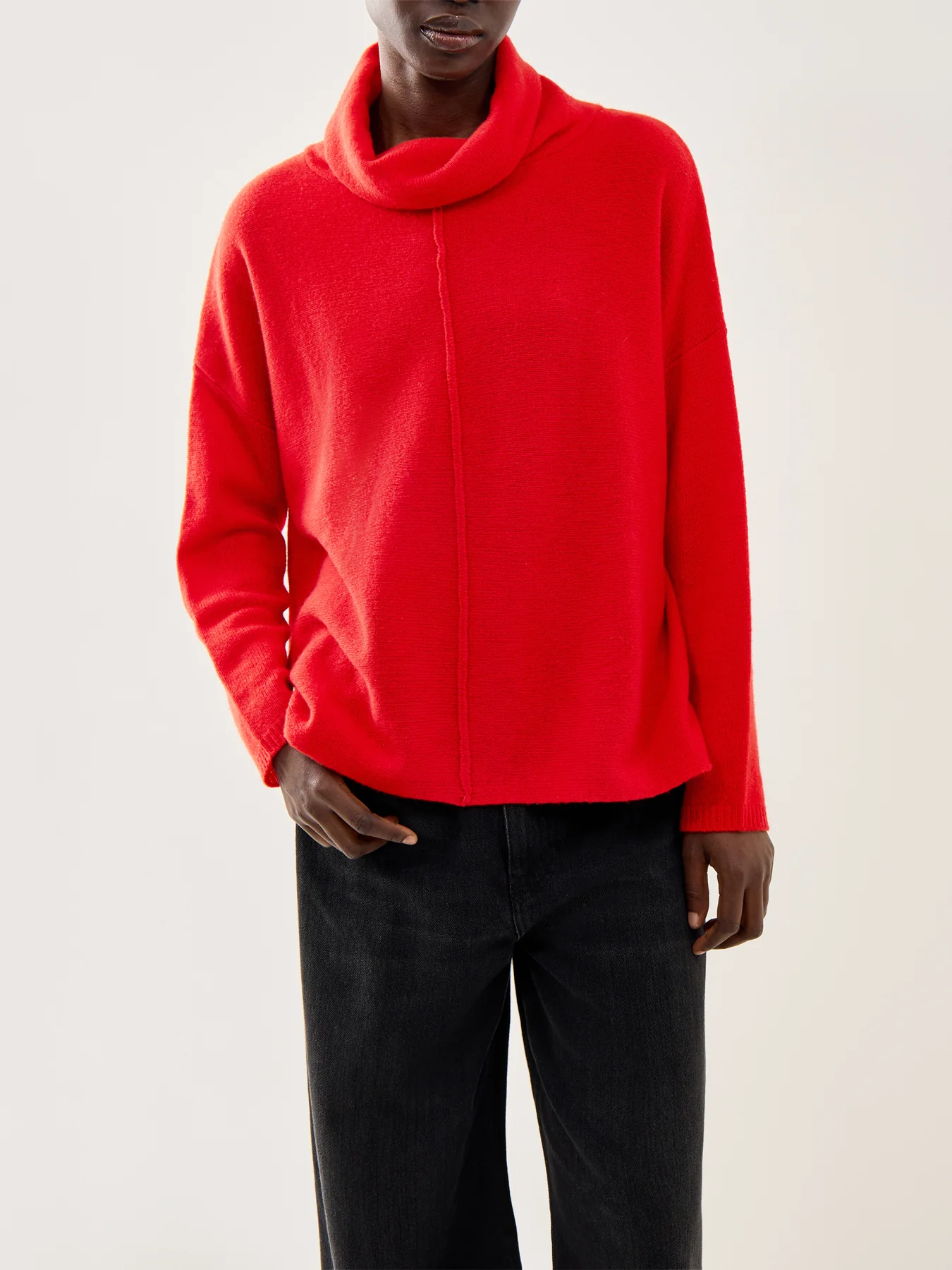 Extra Fine Merino Jumper Red - Image 4
