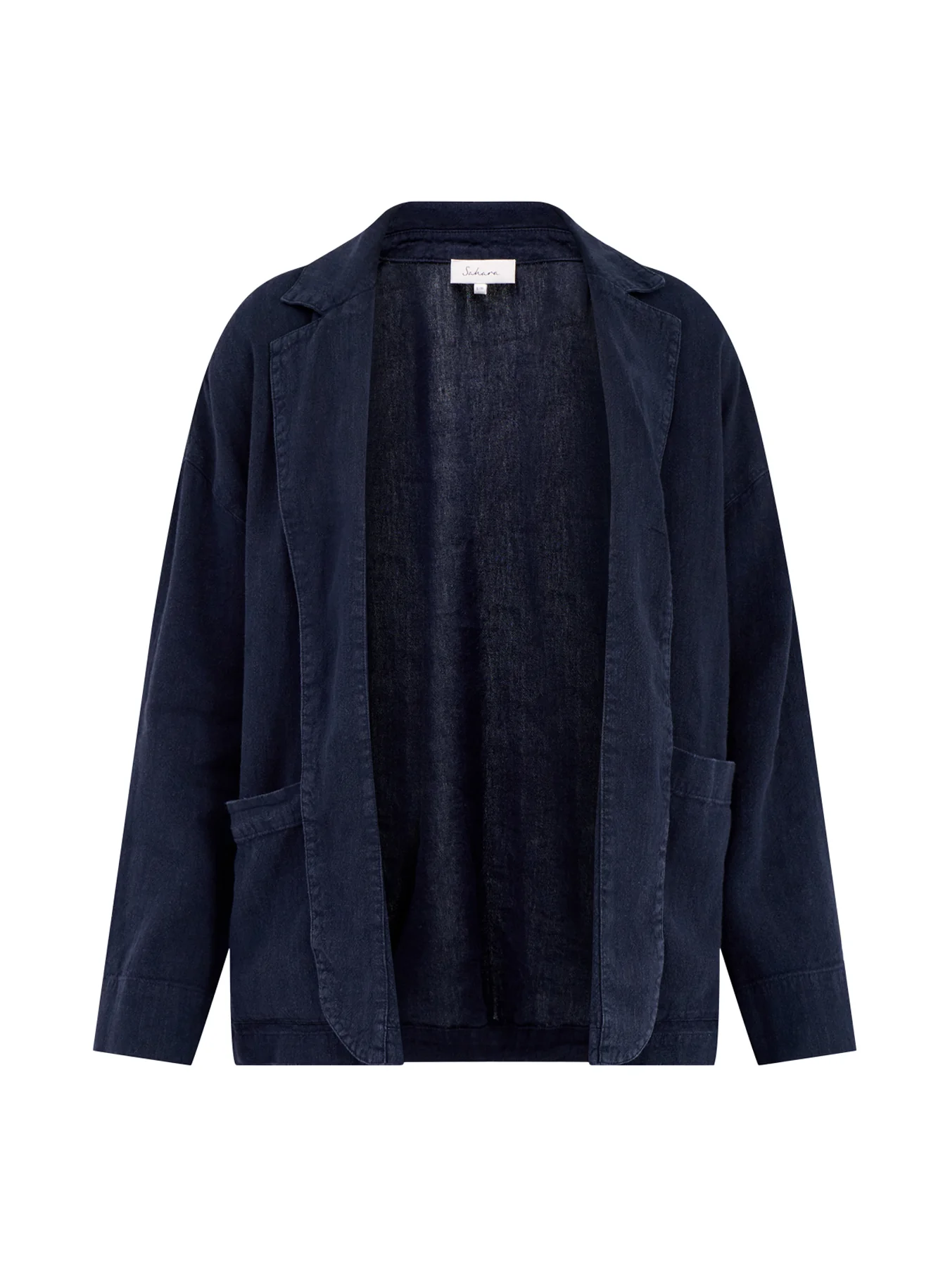 Twisted Linen Jacket Navy