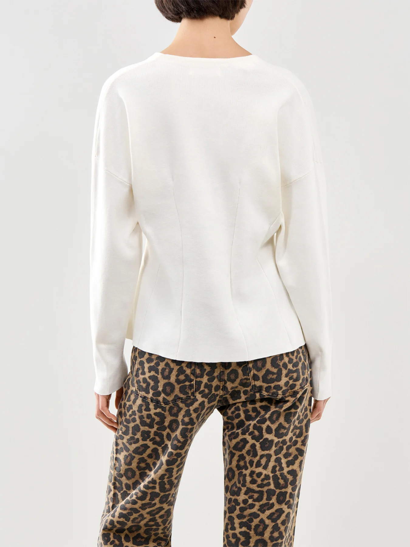 nemone Waisted Cardigan Cream - Image 5
