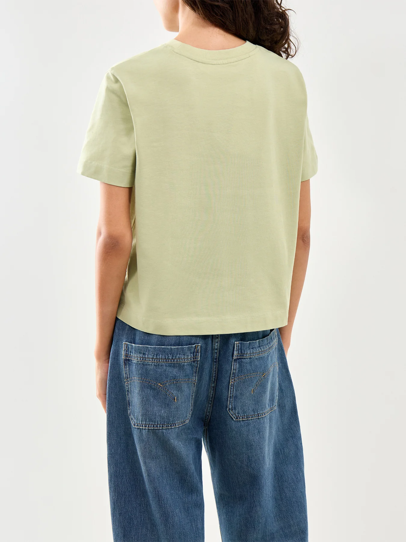 Essential Short Sleeve Boxy T-Shirt Lint - Image 5