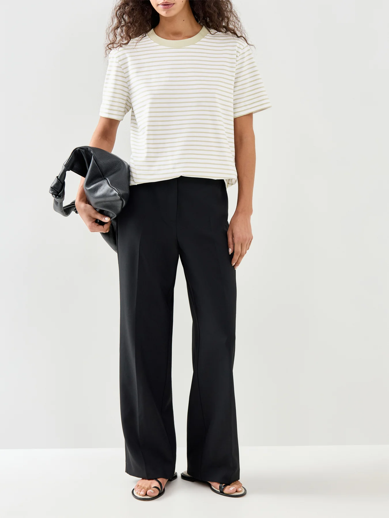 Striped Boxy T-Shirt Neutral - Image 2