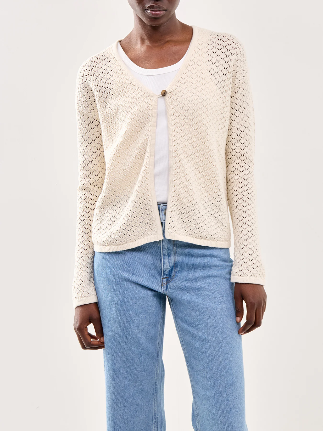 Ivy Structure Knit Cardigan Brown - Image 4