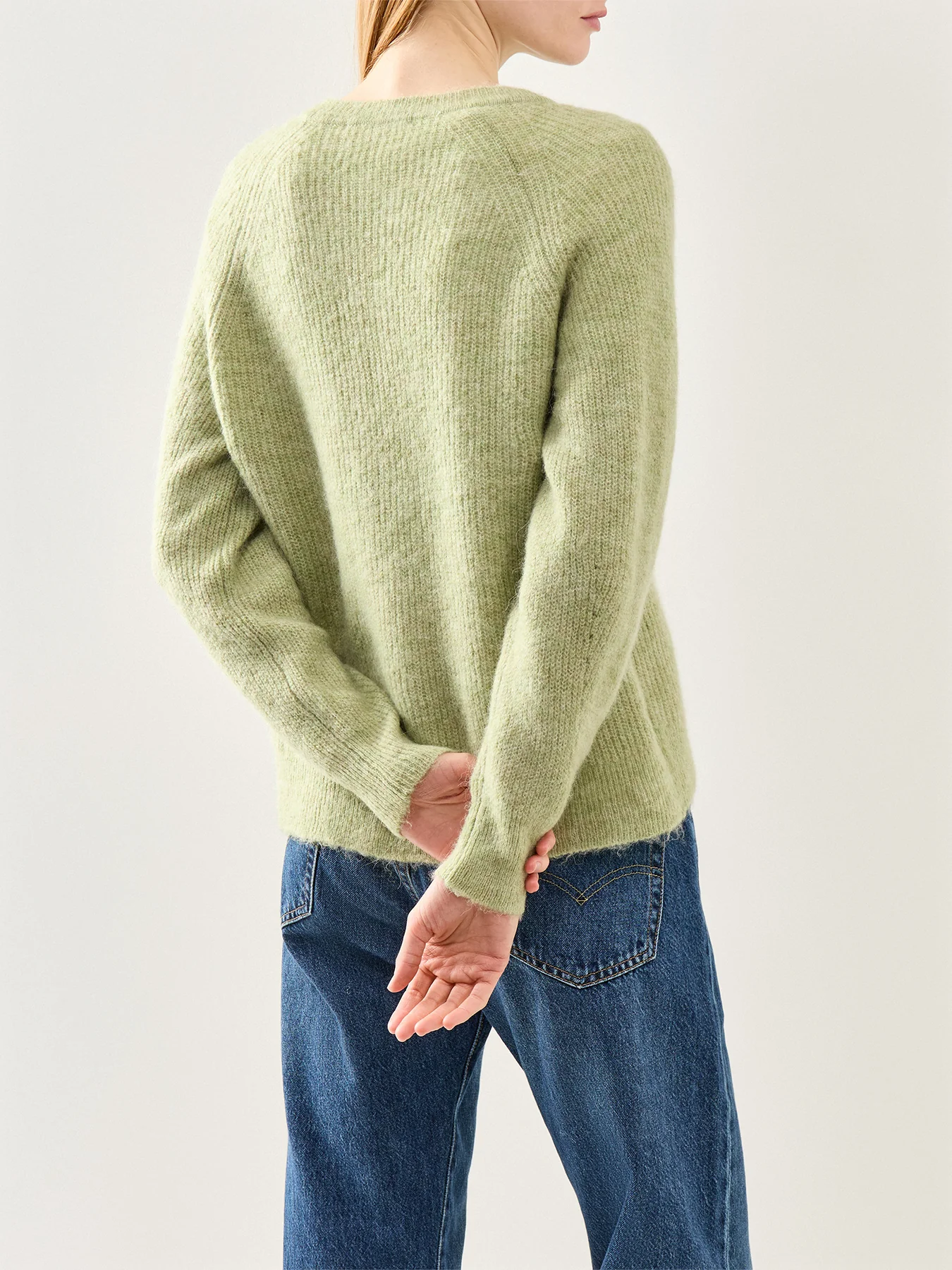 Lulu Long Sleeve Knit Short Cardigan Green - Image 5