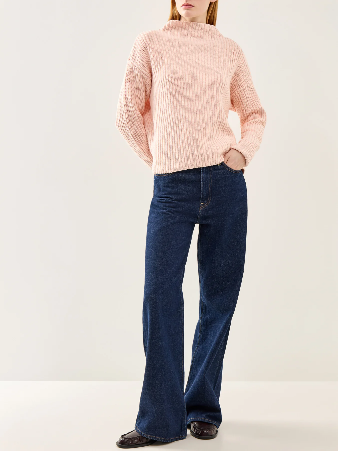 Selma Long Sleeve Knit Pullover Pink - Image 2