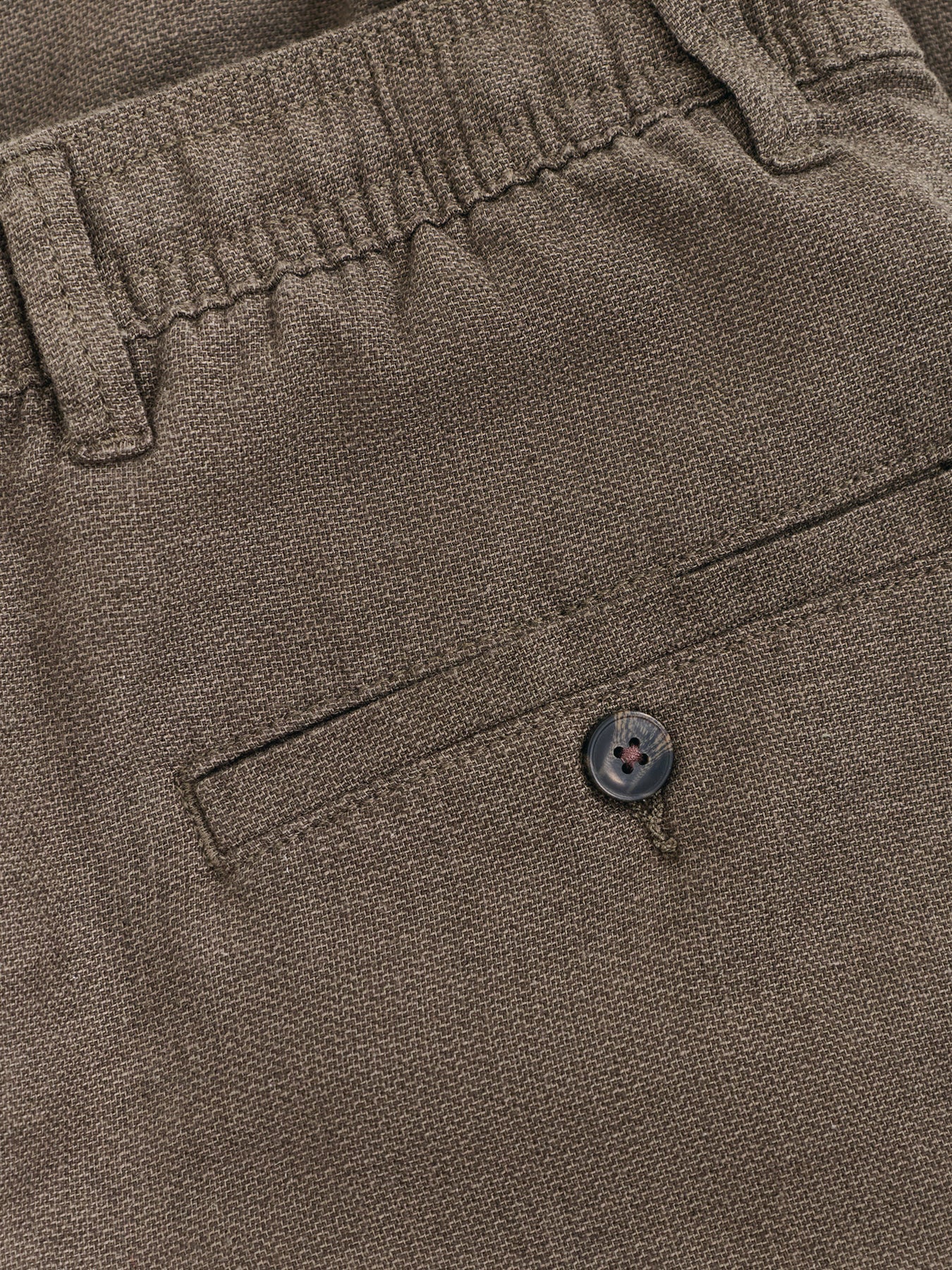 Slim Tape Brody Linen Blend Trousers Khaki - Image 3